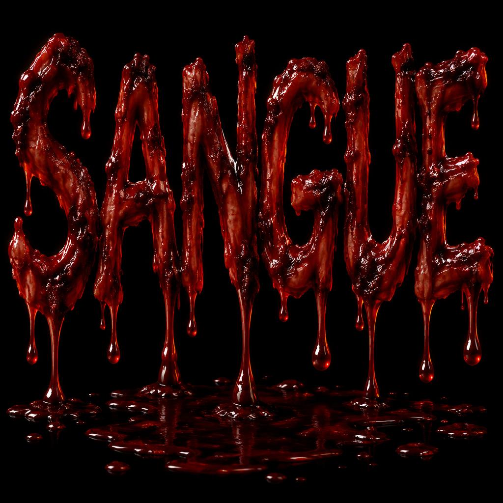 "SANGUE" — Drip Font Blood | AI Text Effect Generator