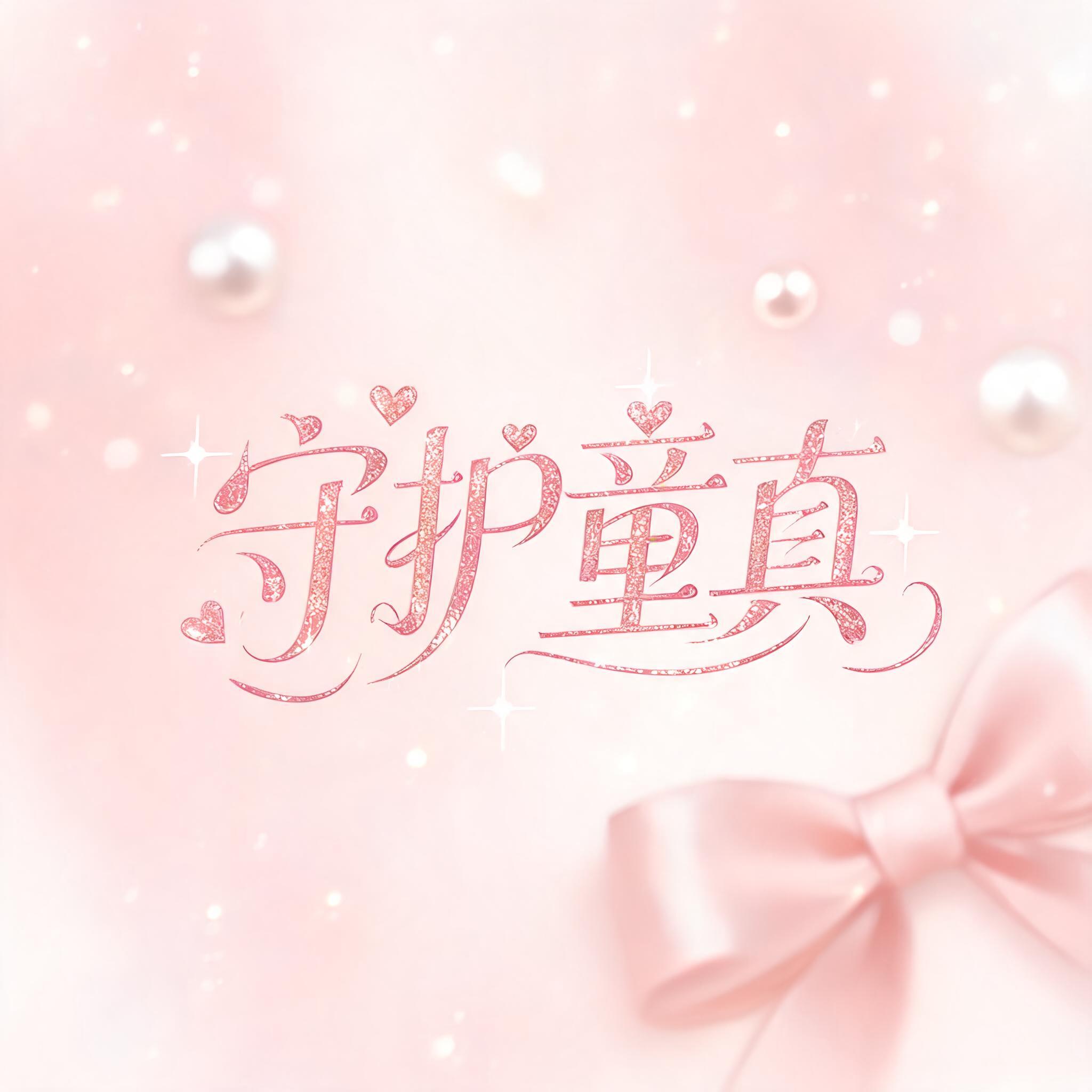 "守护童真" — Cursive Aesthetic text effect