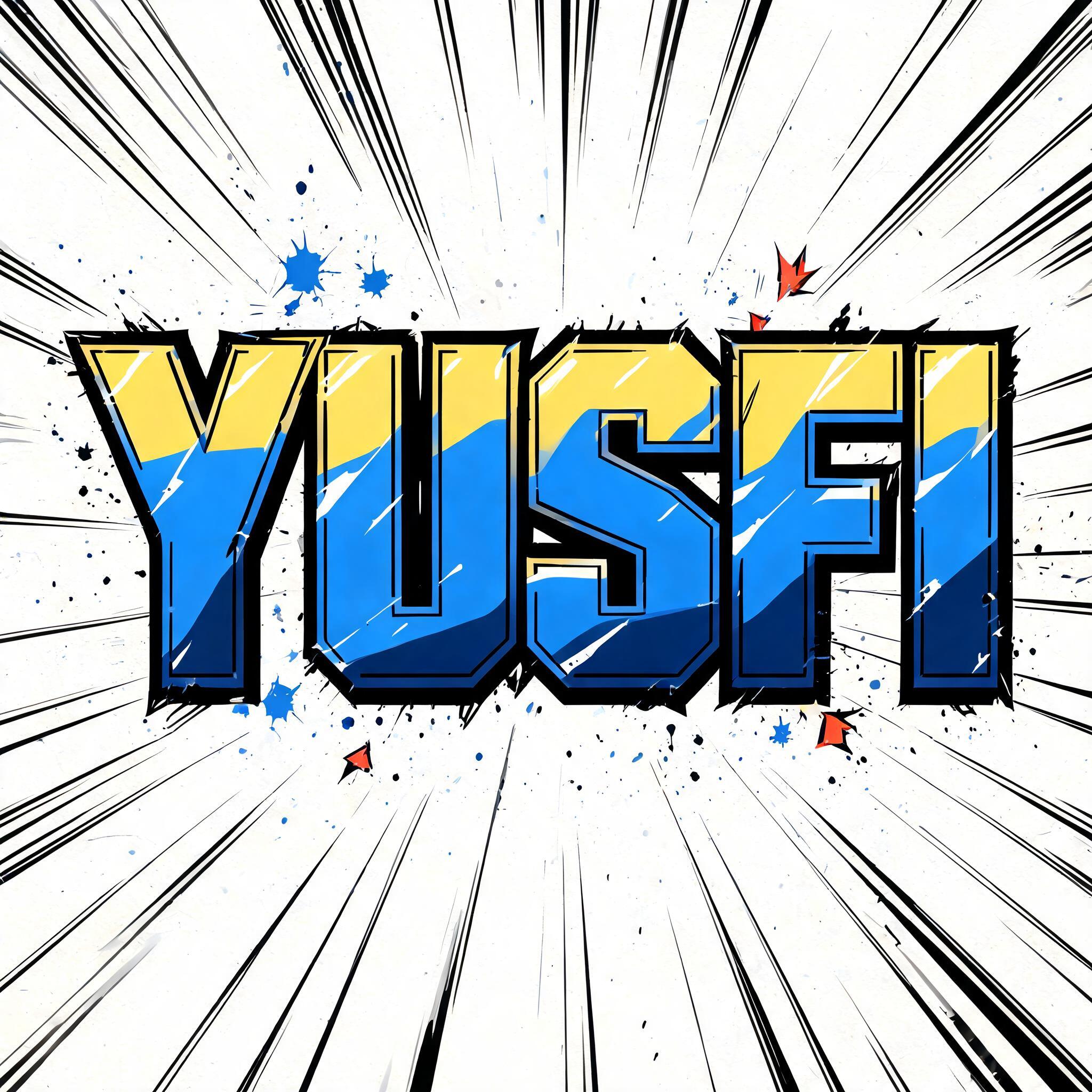 "Yusfi" — Anime | AI Text Effect Generator