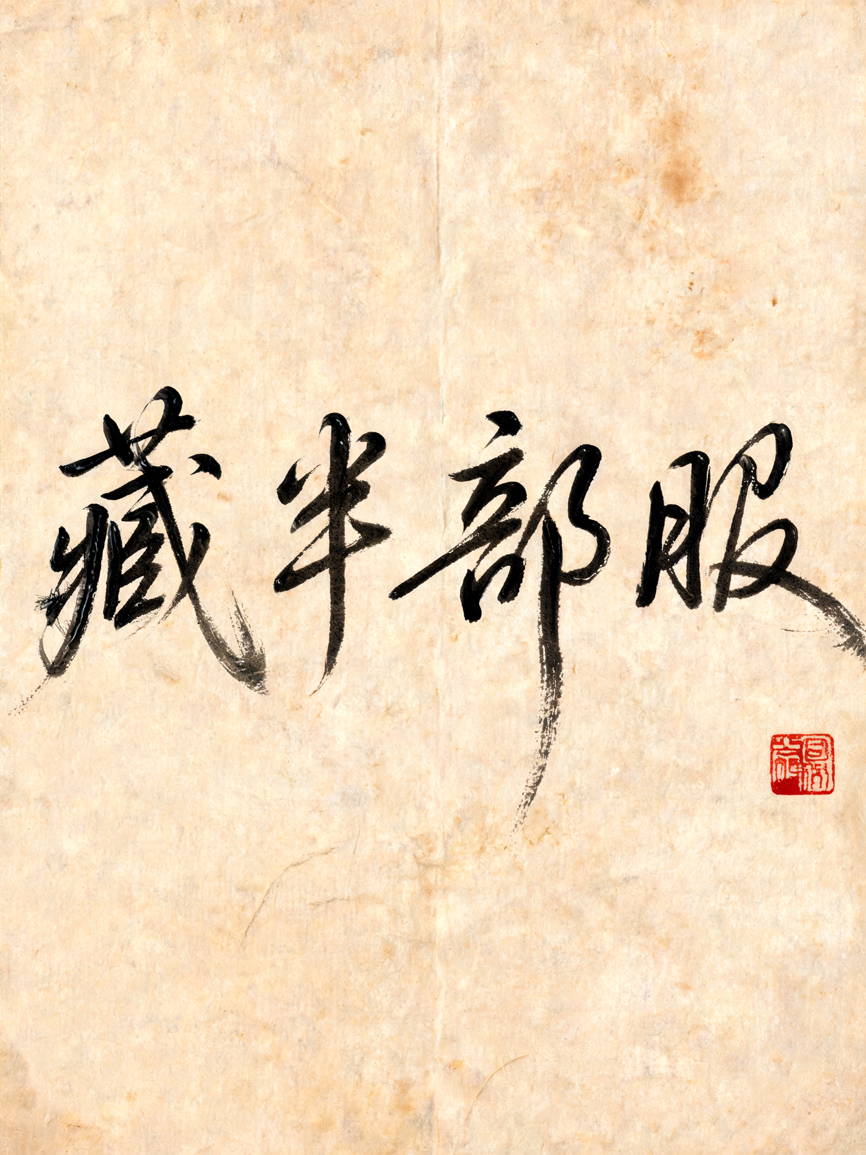 "服部半藏" — Brush Chinese Ink | AI Text Effect Generator