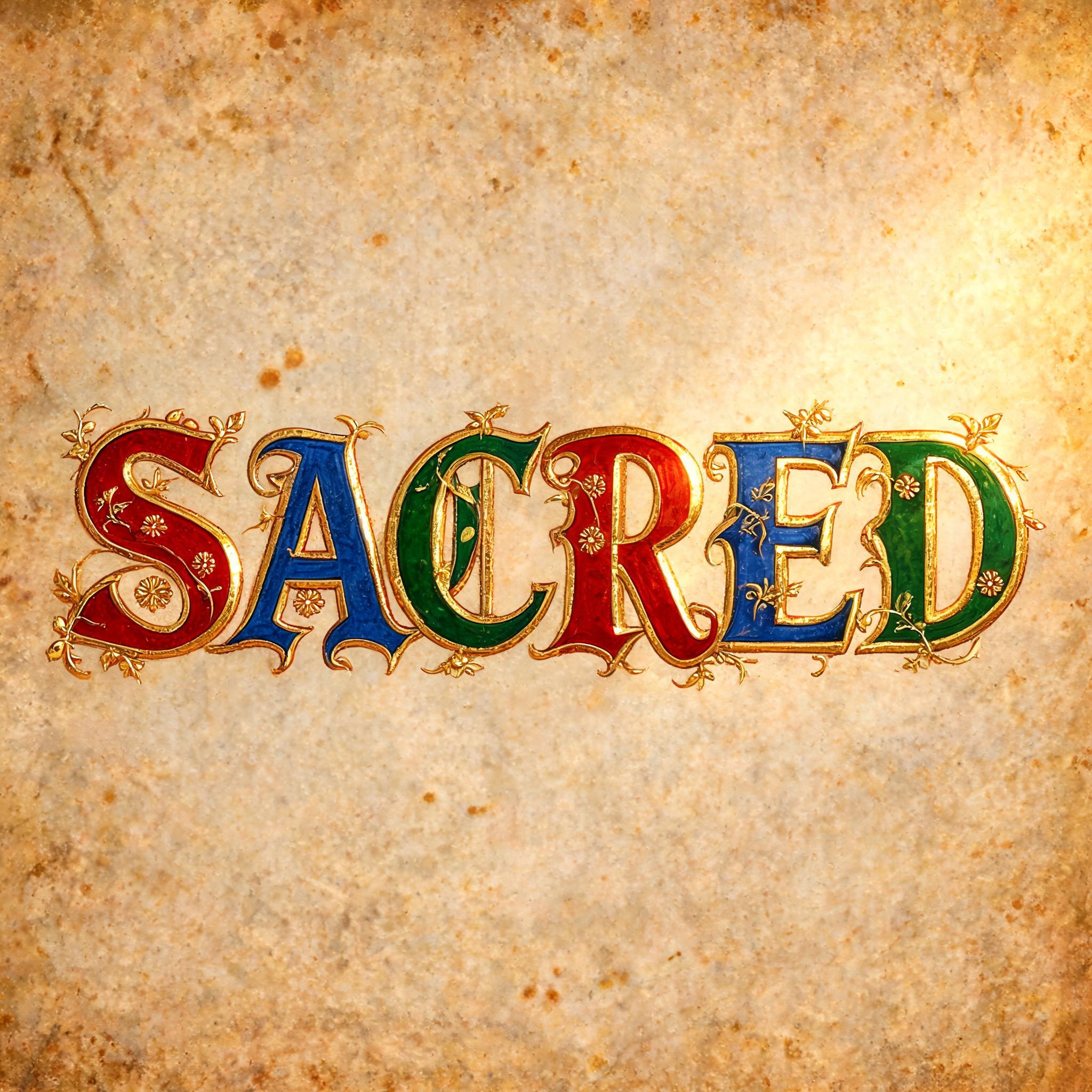 "SACRED" — Medieval | AI Text Effect Generator