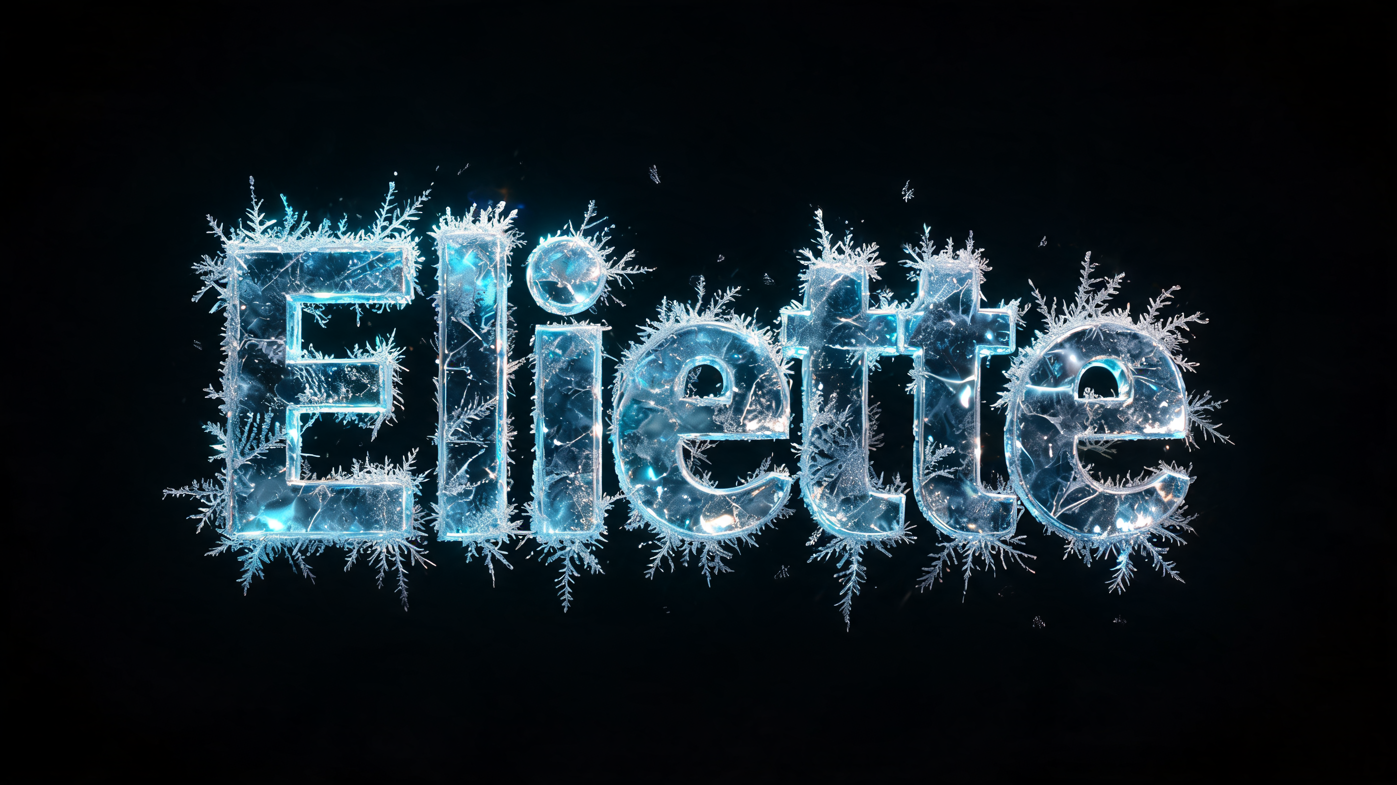 "Eliette" — Ice Crystal | AI Text Effect Generator