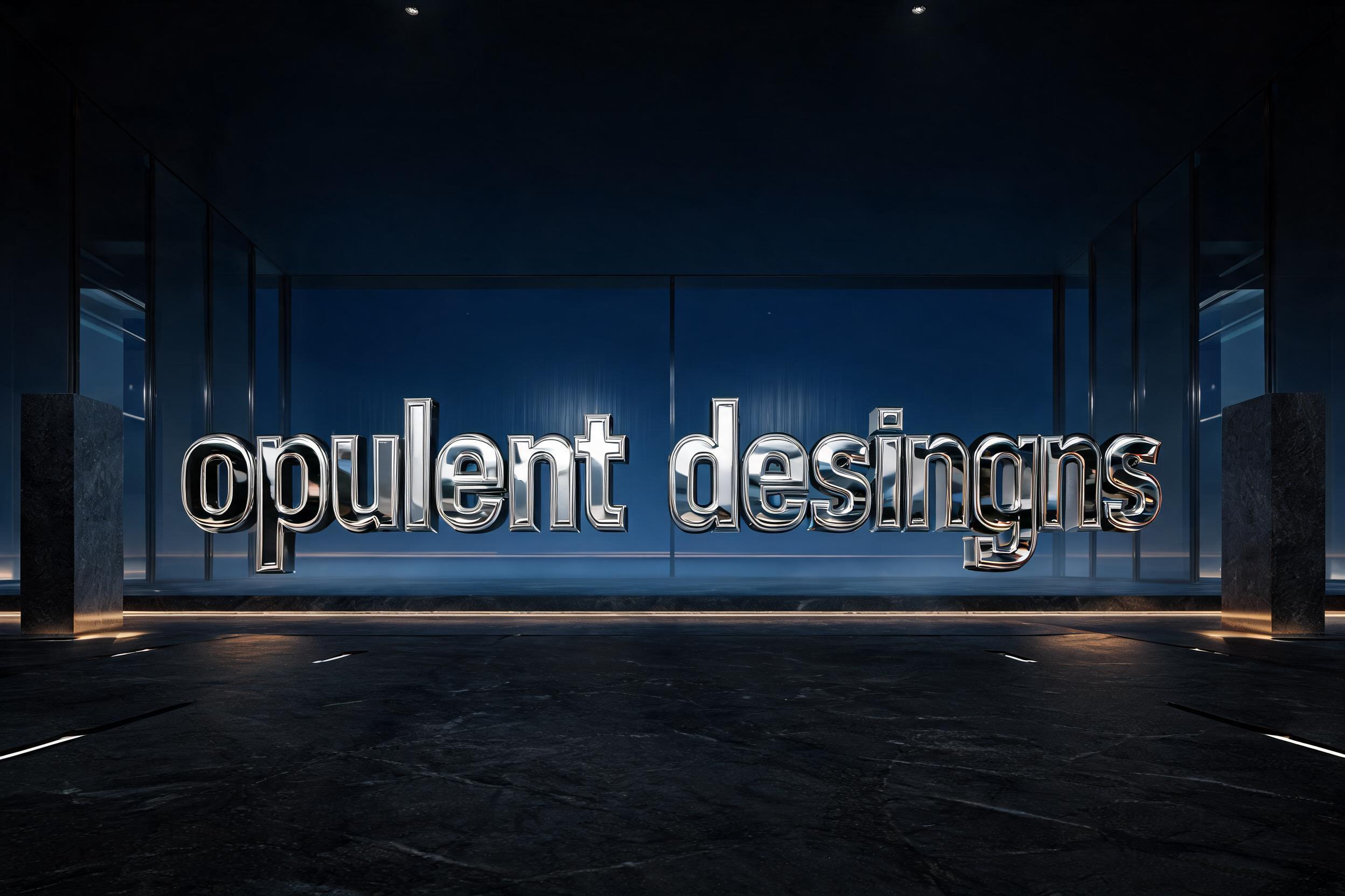 "opulent desingns" —  | AI Text Effect Generator
