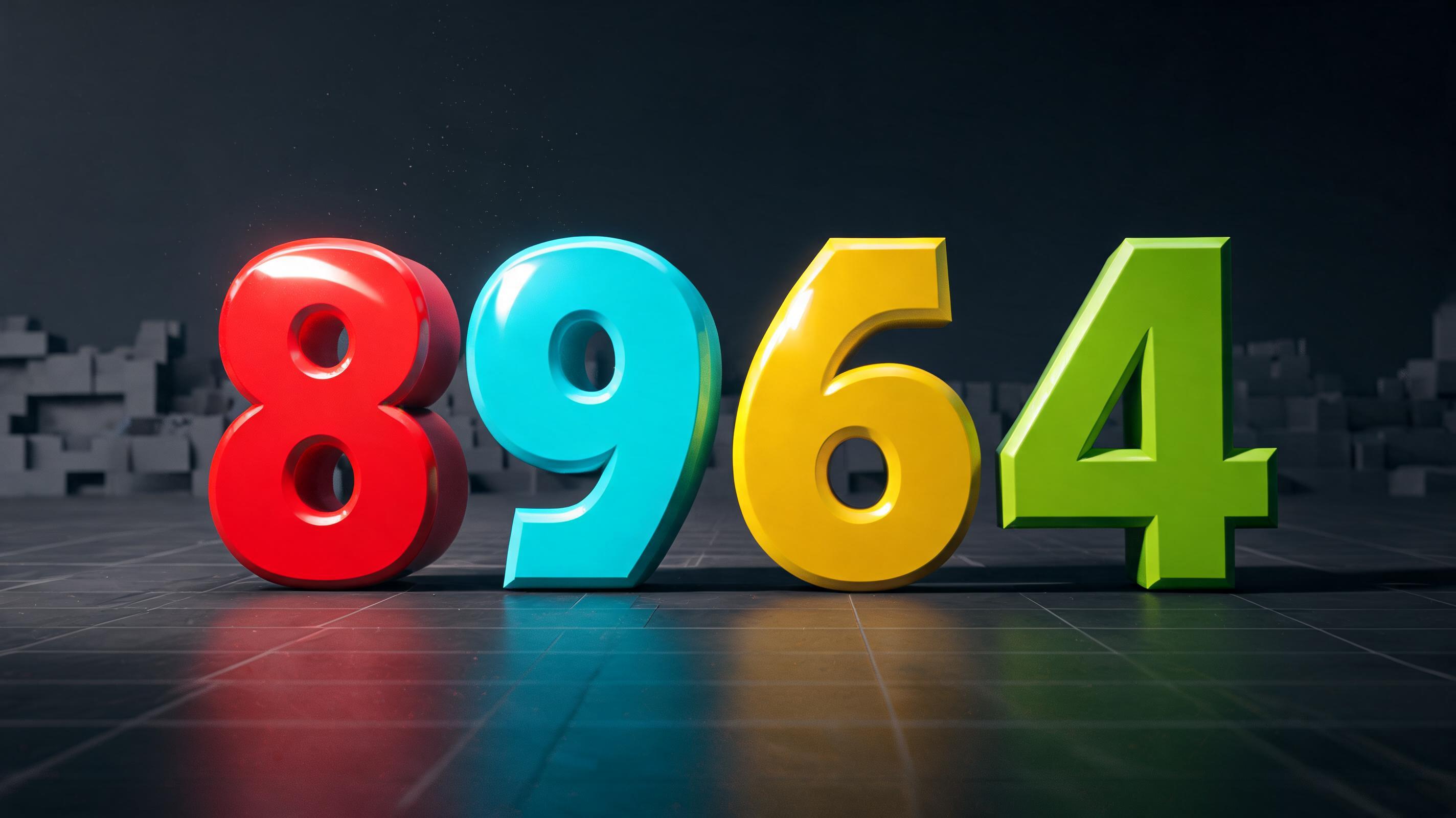 "8964" — 3d Bold | AI Text Effect Generator