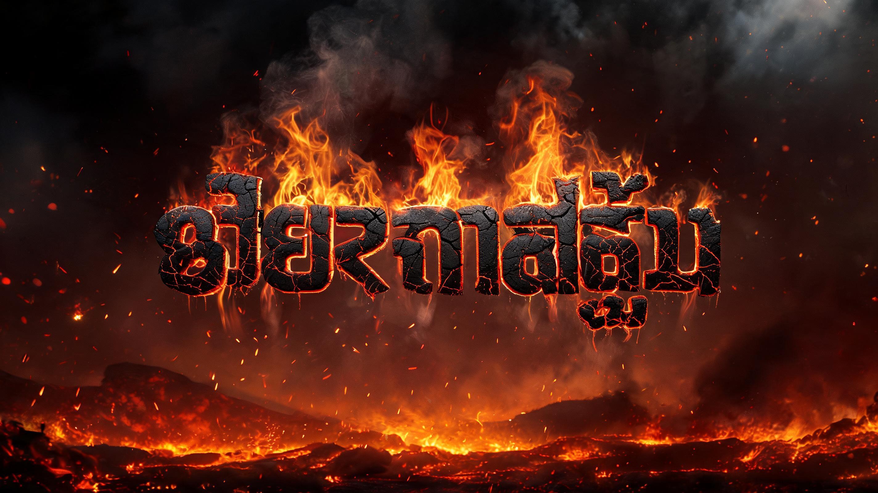 "బేరగాల్లు" — Fire Smoke | AI Text Effect Generator
