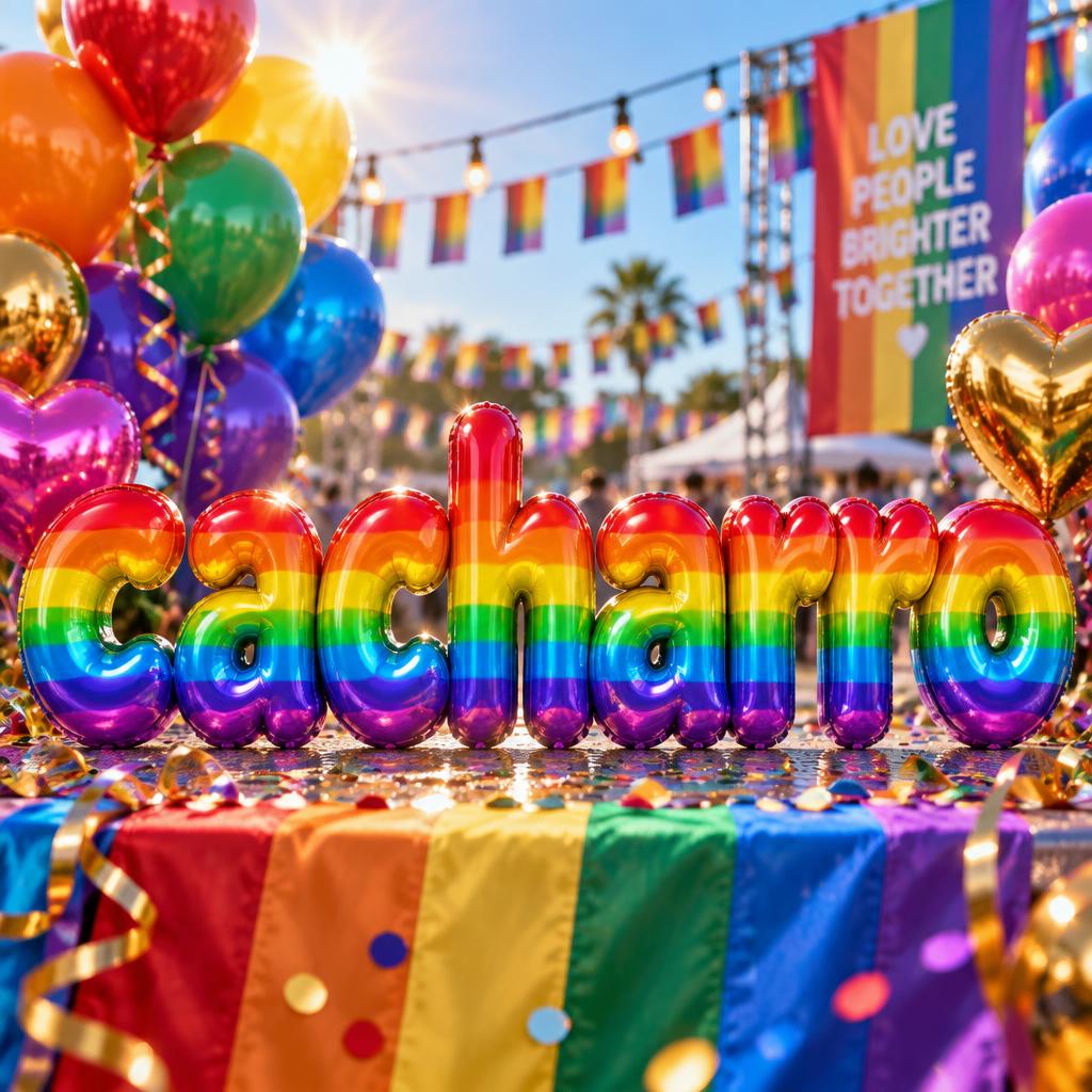 "cacharro" — Rainbow | AI Text Effect Generator