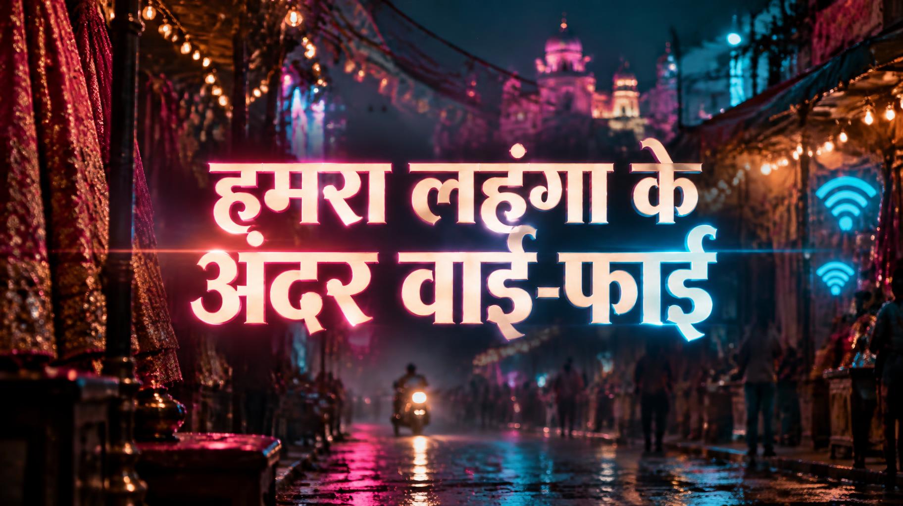 "हमरा लहंगा के अंदर वाई-फाई" — Cinematic Netflix | AI Text Effect Generator