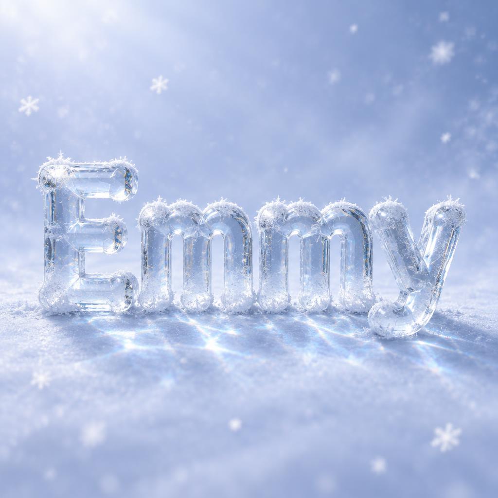 "Emmy" — Glass | AI Text Effect Generator