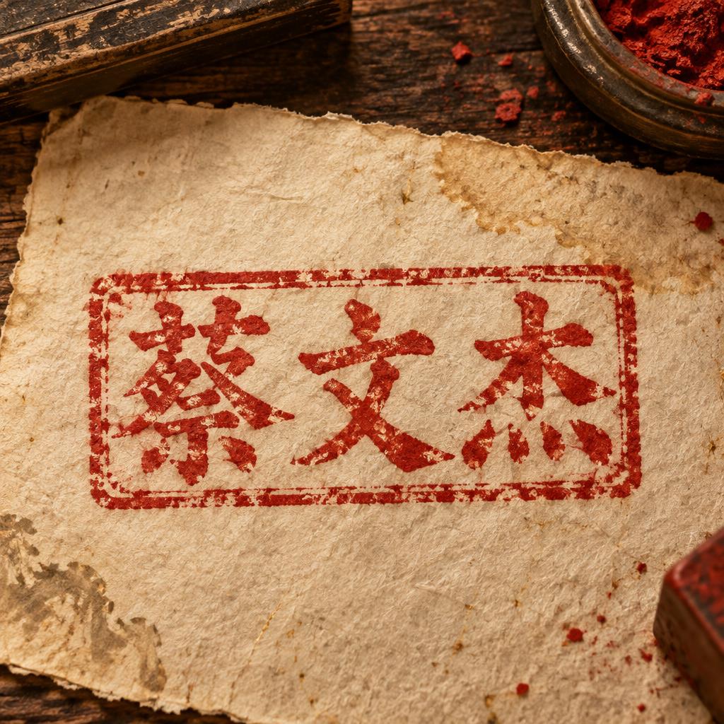 "蔡文杰" — Vintage | AI Text Effect Generator