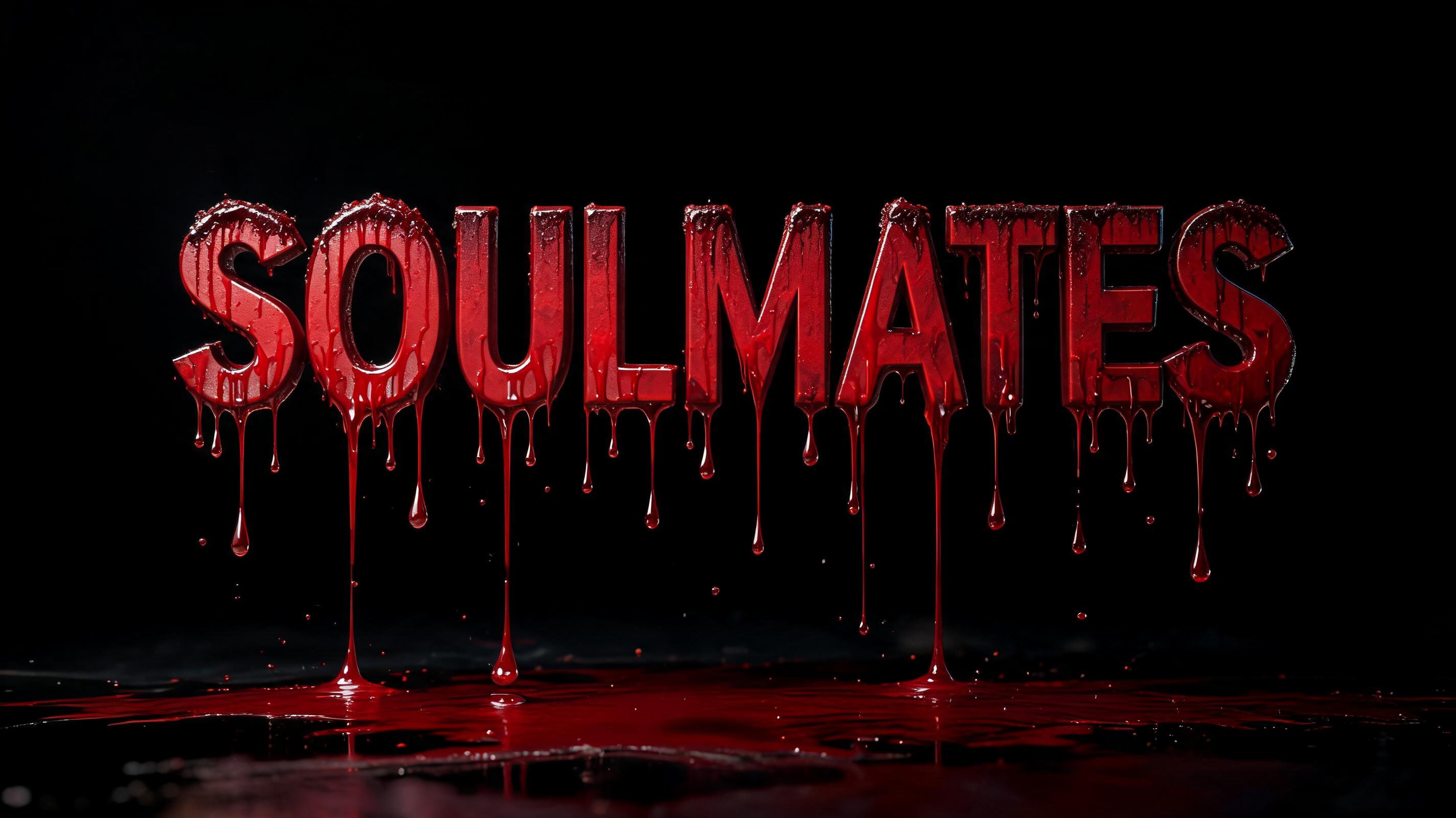 "SOULMATES" — Drip Font Blood | AI Text Effect Generator
