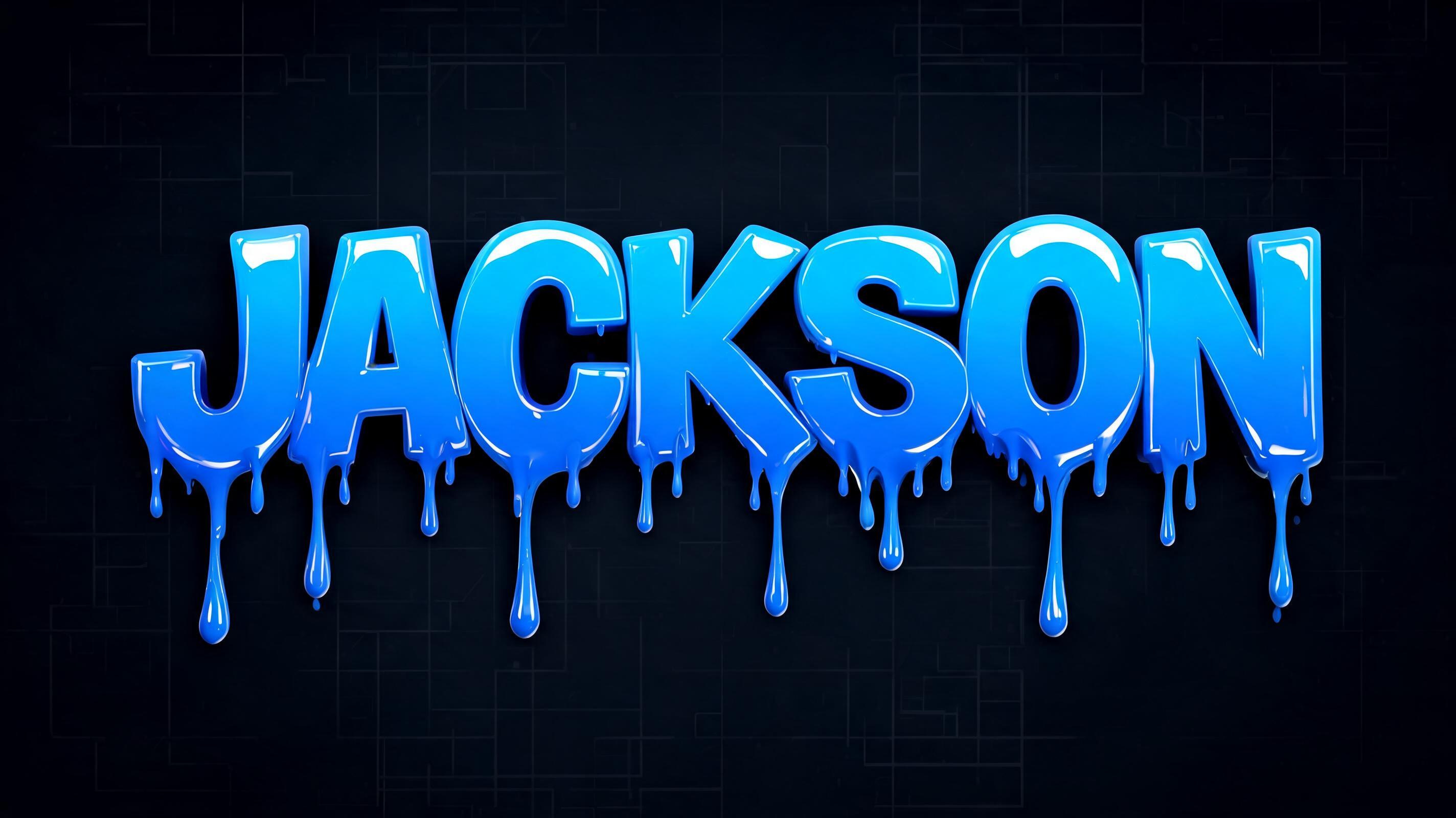 "Jackson" — Drip Font | AI Text Effect Generator