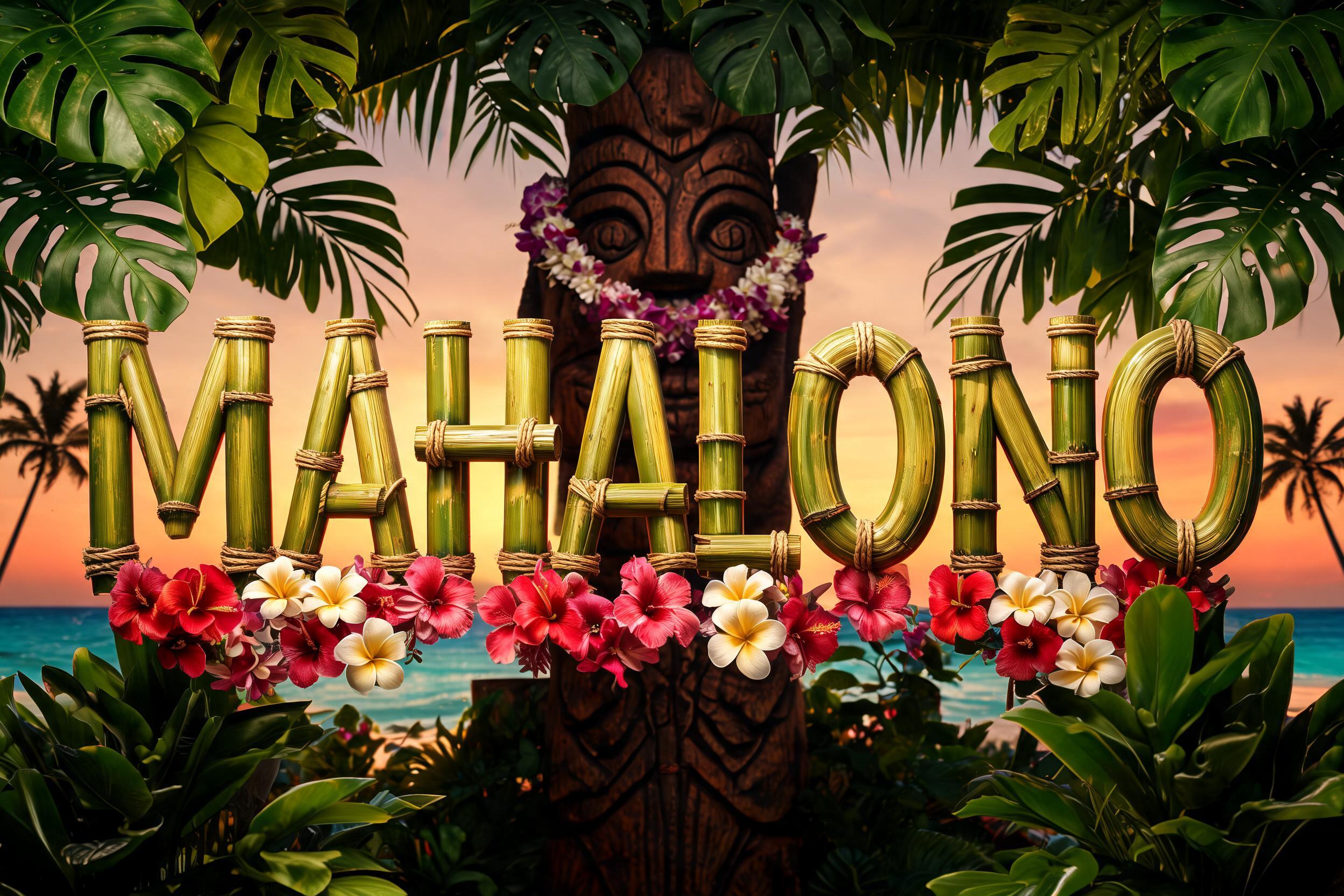 "Mahalono" — Hawaiian | AI Text Effect Generator