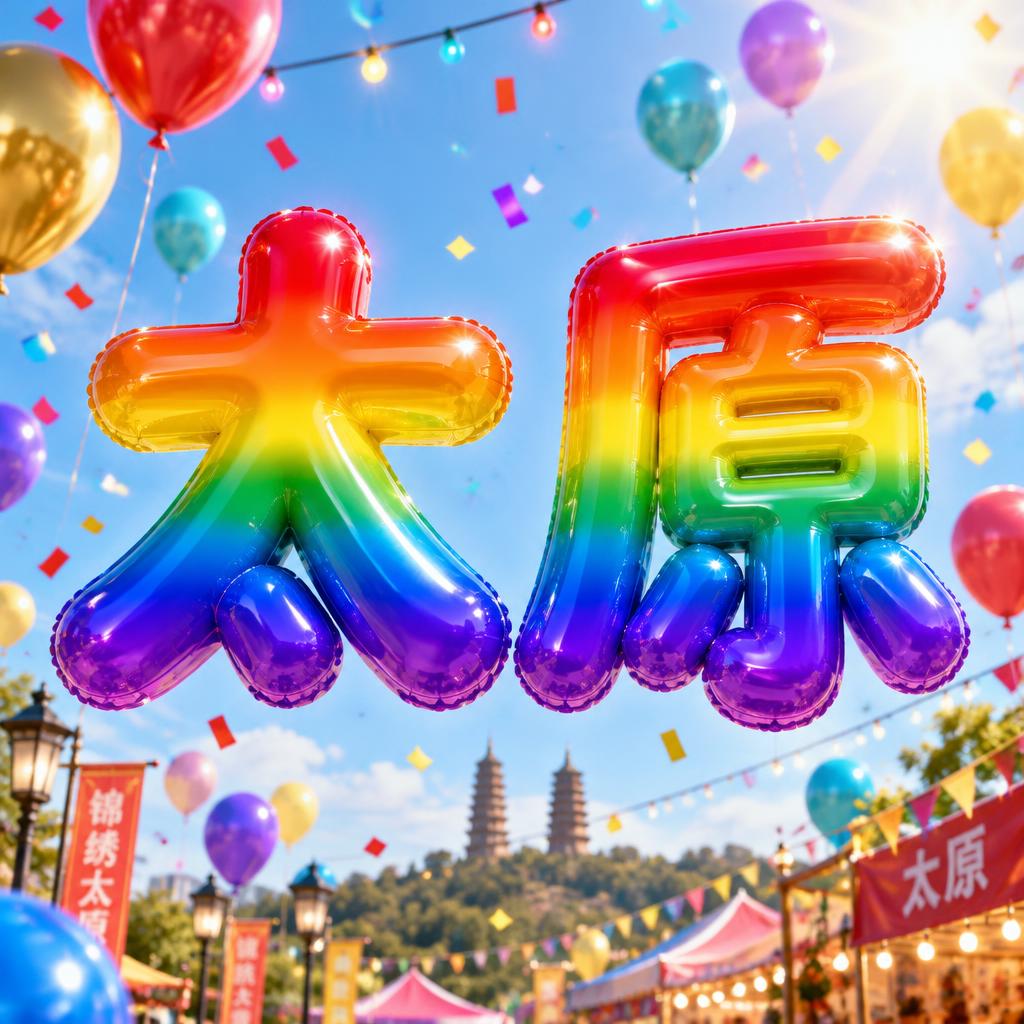 "太原" — Rainbow | AI Text Effect Generator