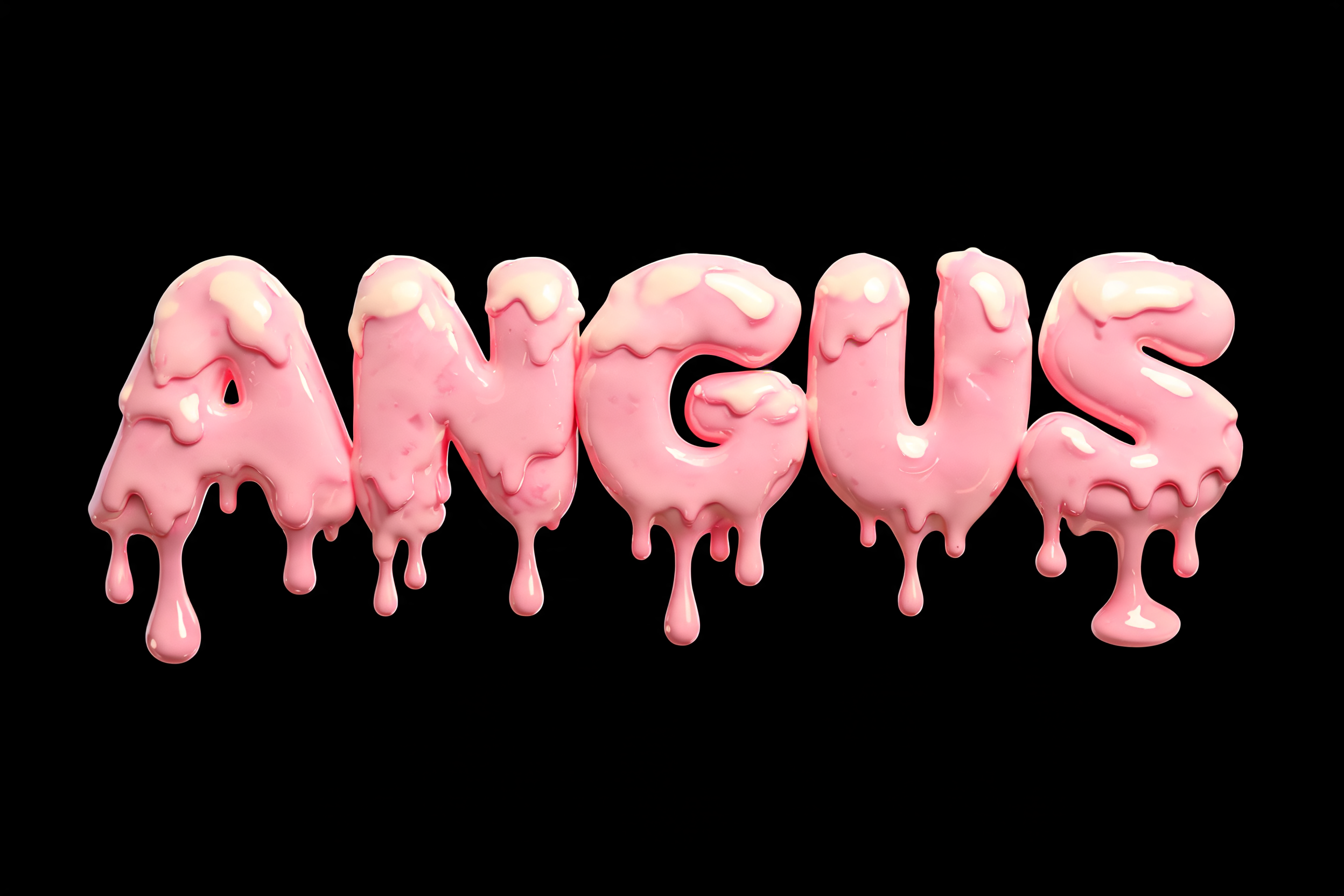 "Angus" — Drip Font Ice | AI Text Effect Generator