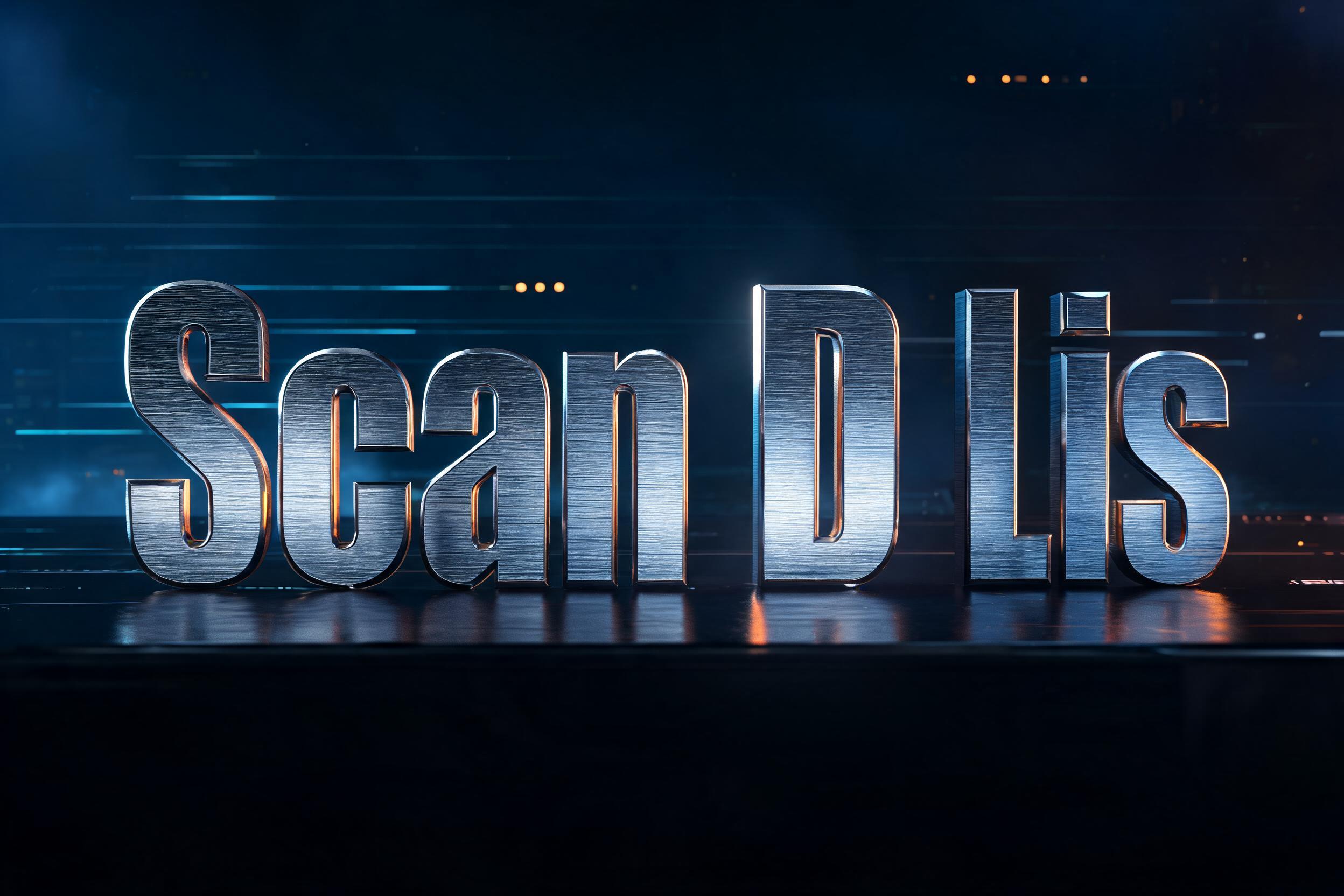"Scan D Lis" — Metallic | AI Text Effect Generator