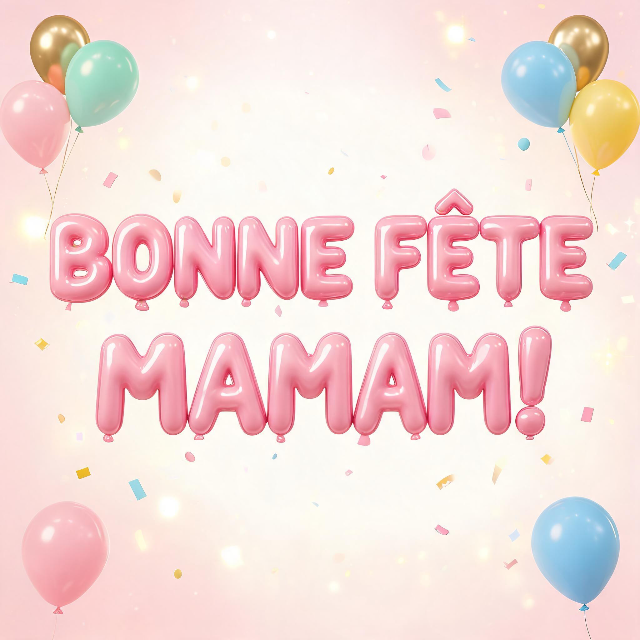 "BONNE FÊTE MAMAN!" — Birthday | AI Text Effect Generator