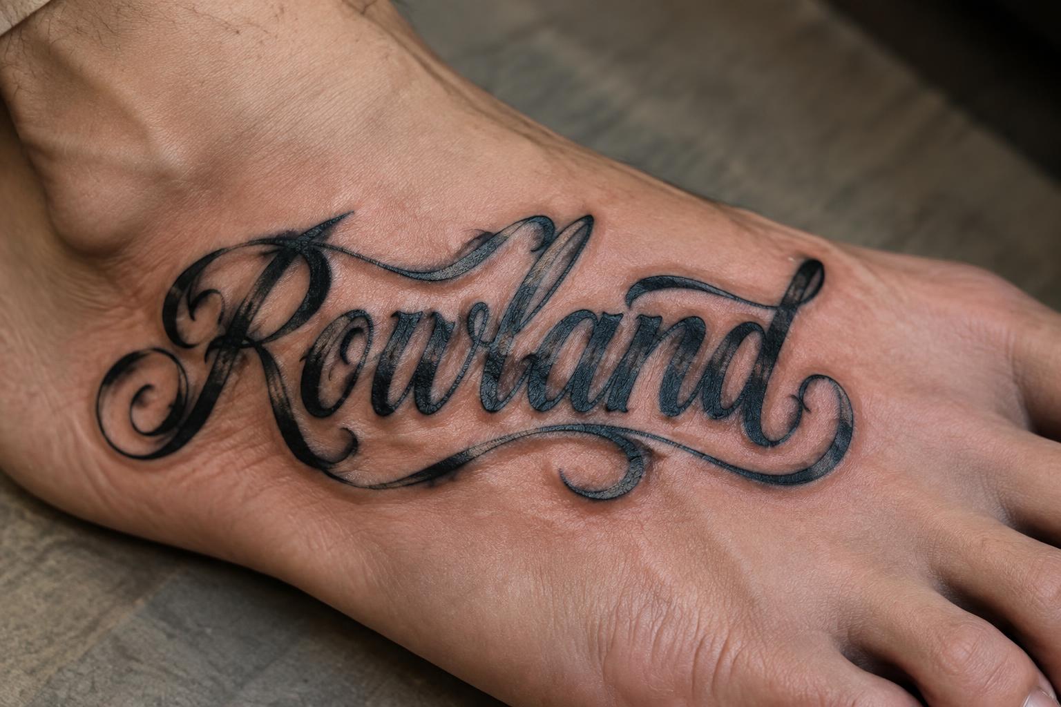 "Rowland" — Tattoo | AI Text Effect Generator