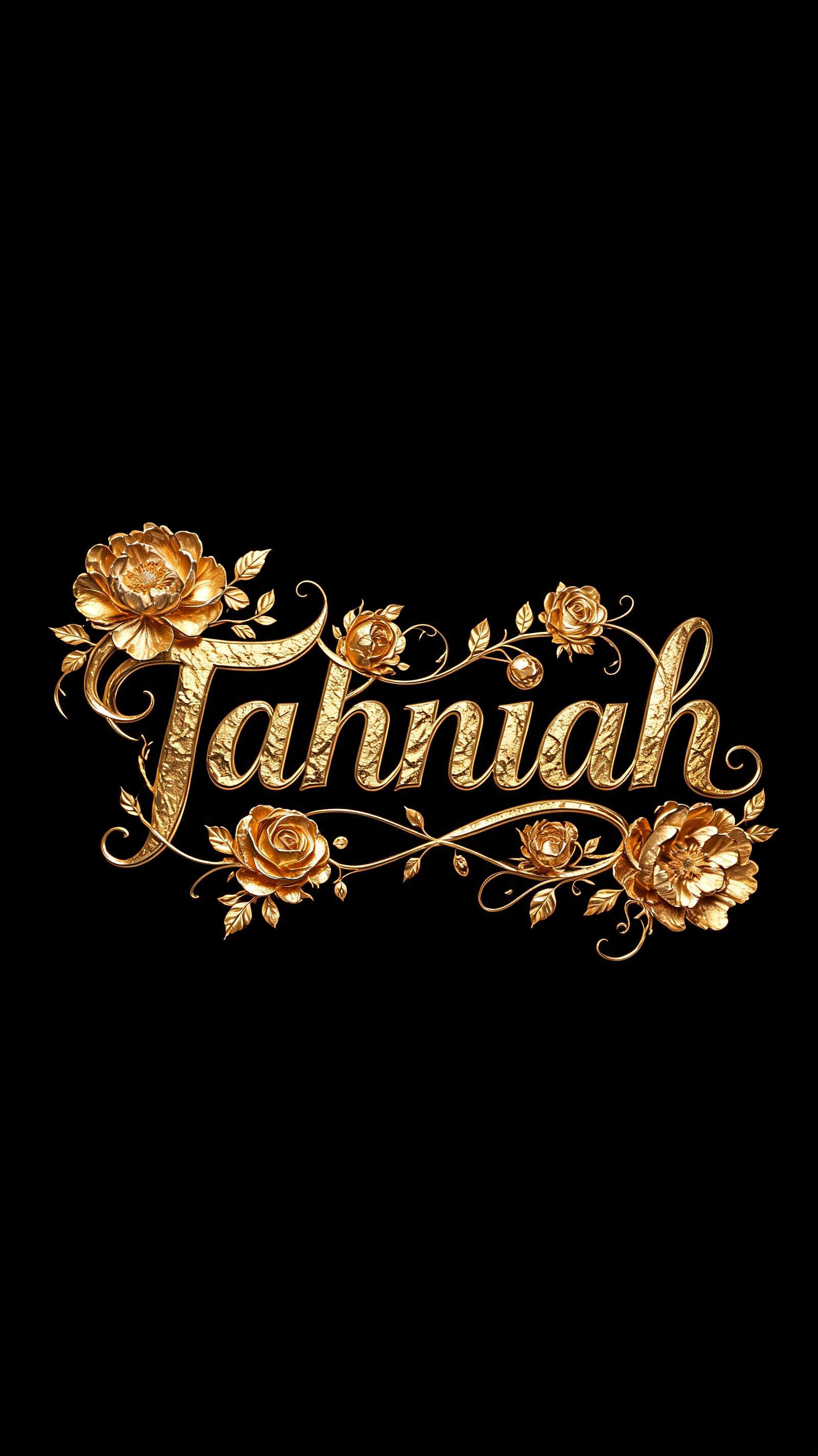 "Tahniah" — Luxury Gold | AI Text Effect Generator