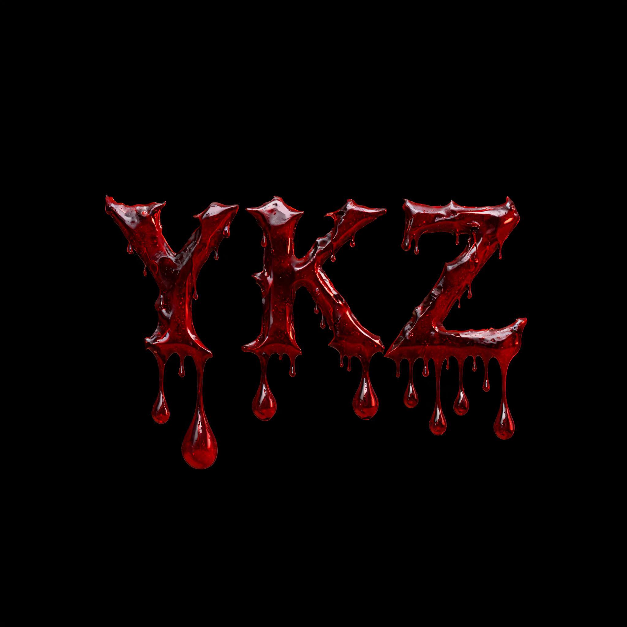 "YKZ" — Drip Font Blood | AI Text Effect Generator