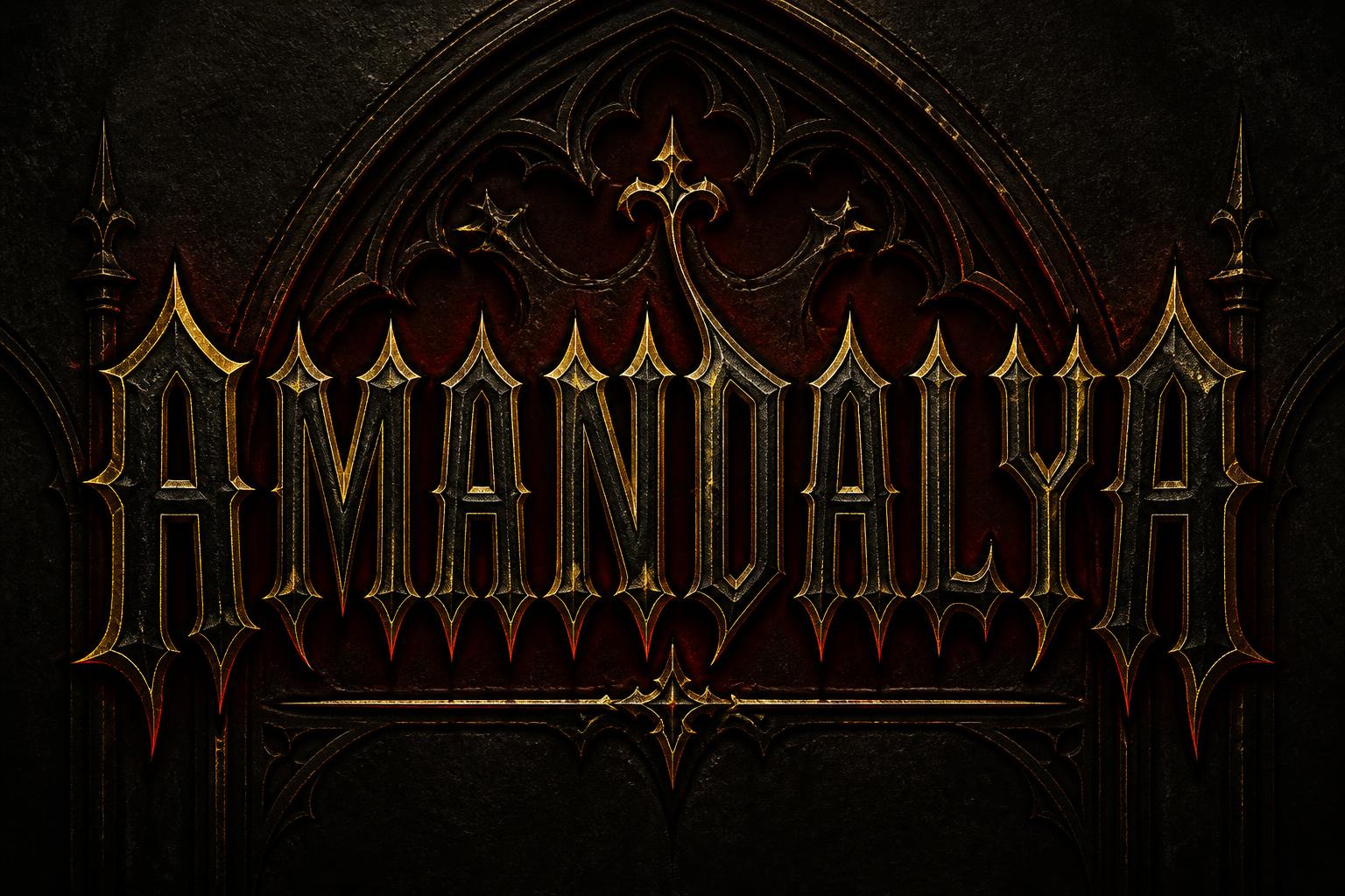 "AMANDALYA" — Gothic Font | AI Text Effect Generator