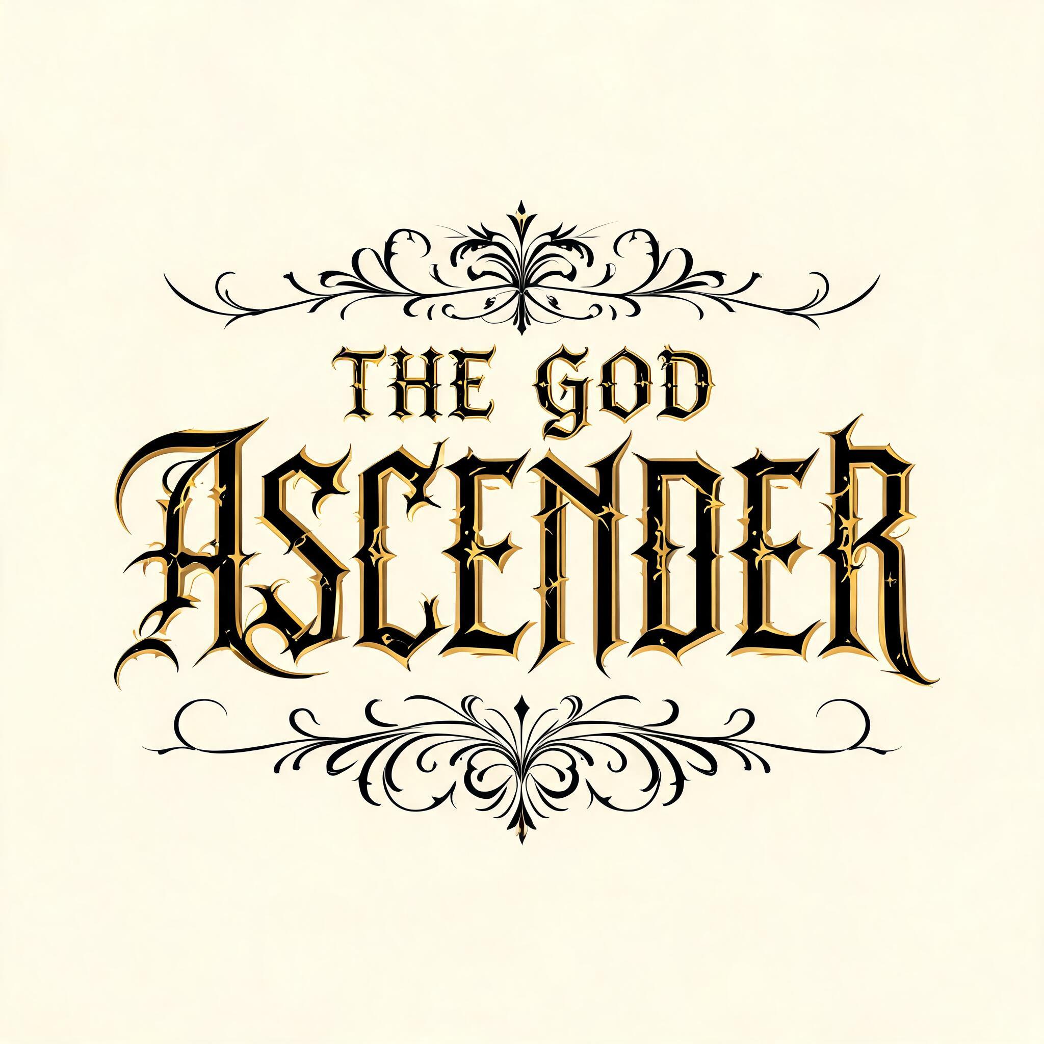 "The God Ascender" — Gothic Font | AI Text Effect Generator