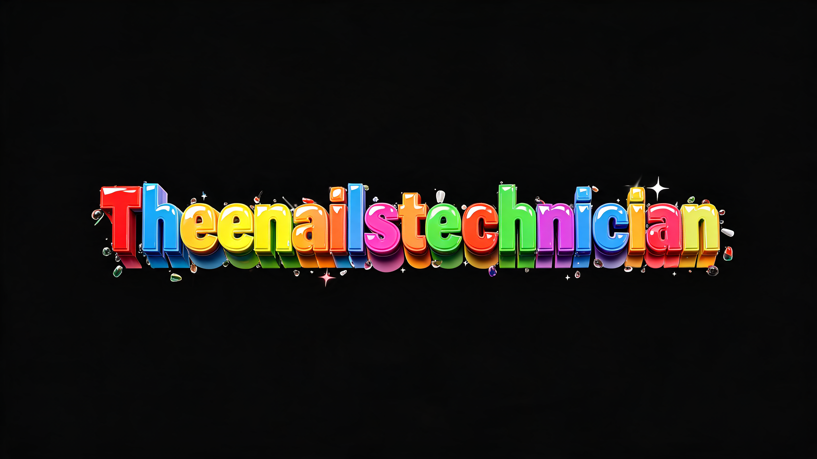 "Theenailstechnician" — 3d Bold | AI Text Effect Generator