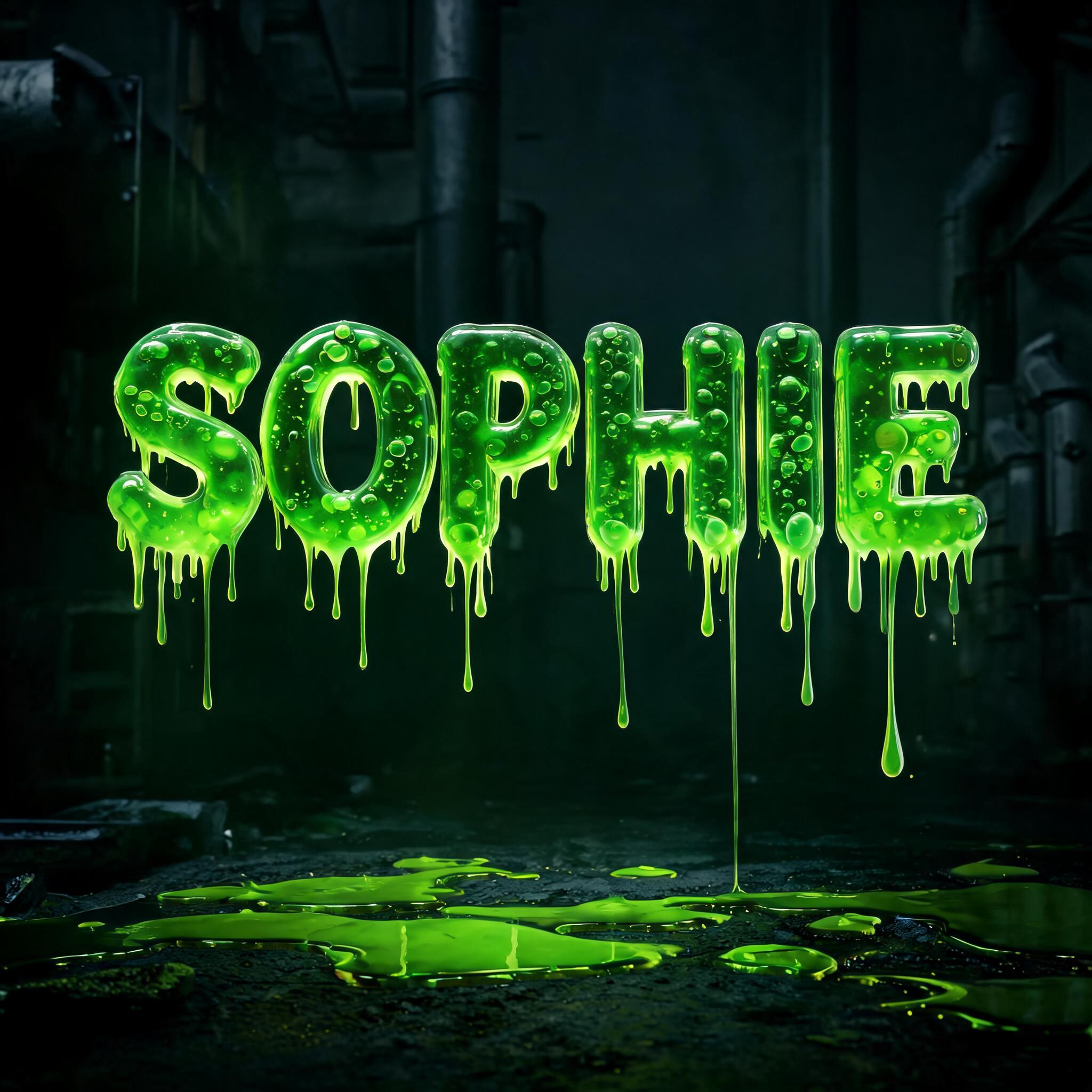 "Sophie" — Drip Font | AI Text Effect Generator