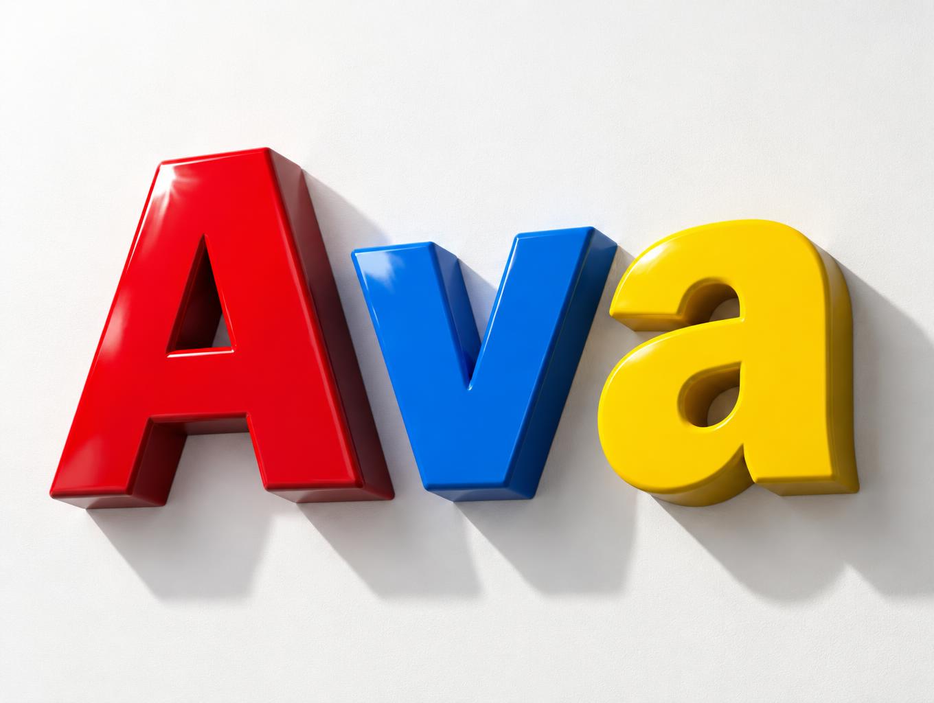"Ava" — 3d Bold | AI Text Effect Generator
