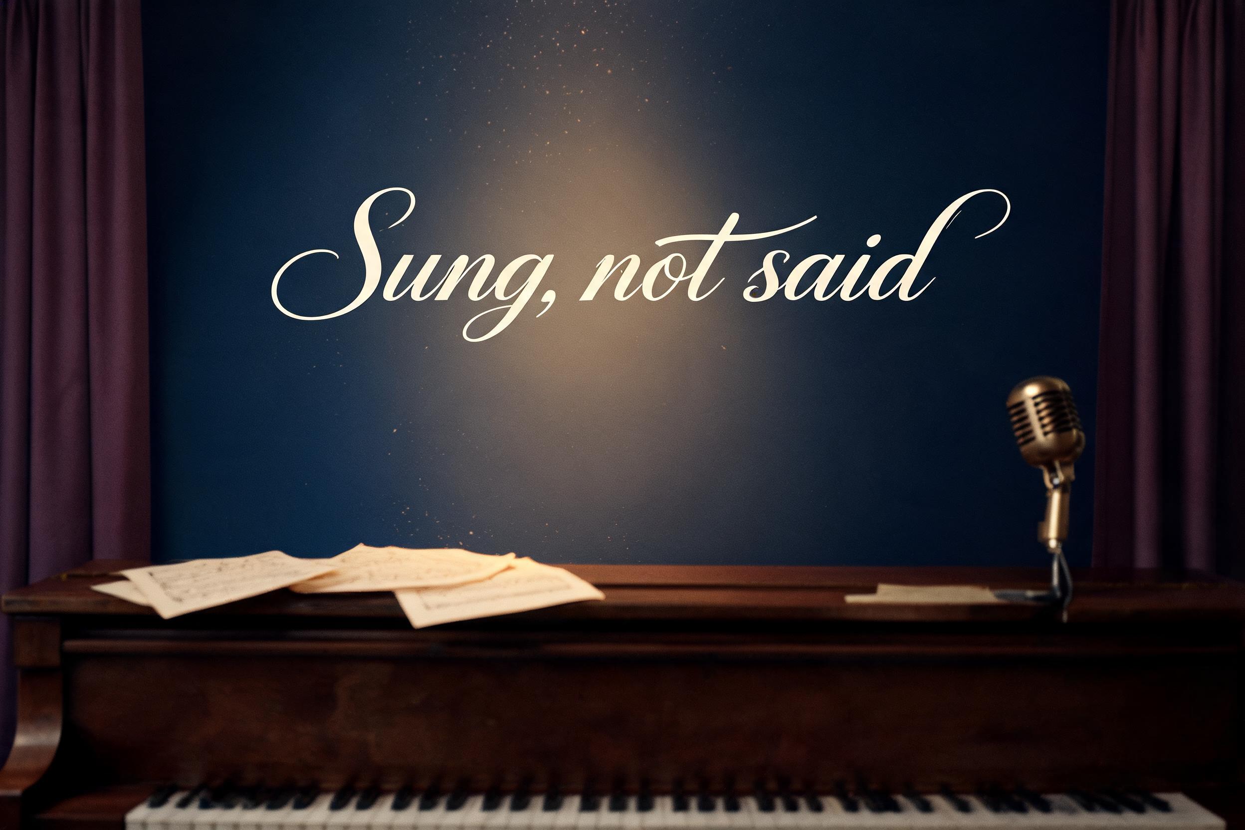 "Sung, not said" —  | AI Text Effect Generator