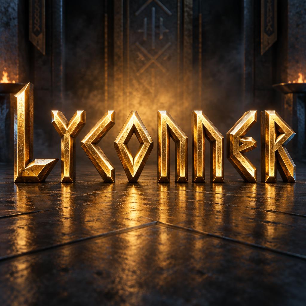 "Lyconner" — Metallic | AI Text Effect Generator