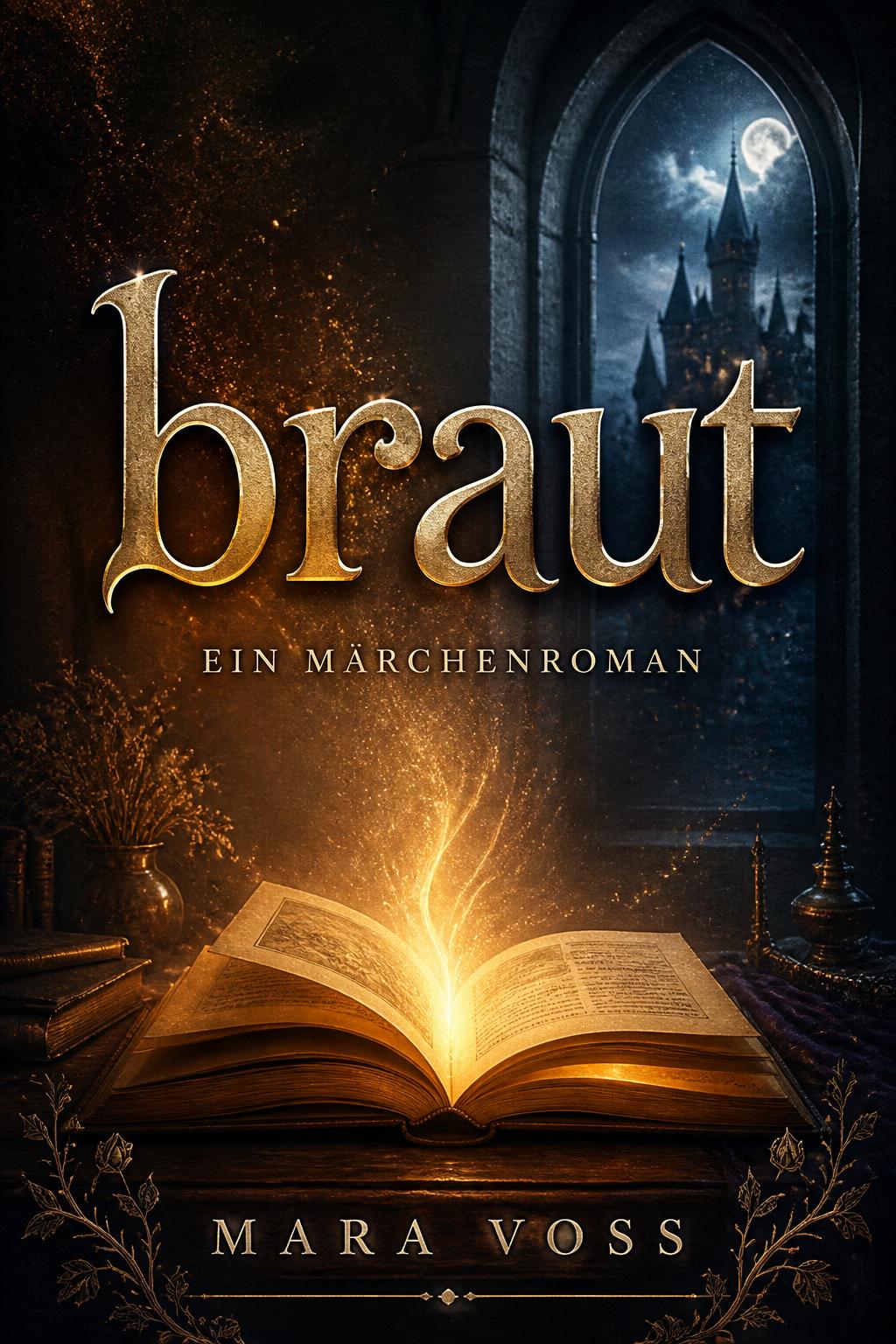 "braut
EIN MÄRCHENROMAN
MARA VOSS" — Fairy Tale | AI Text Effect Generator