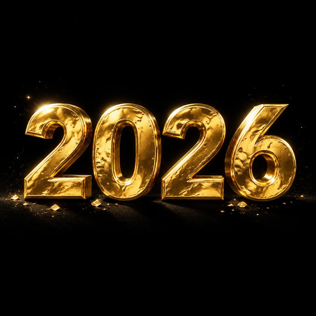"2026" — Luxury Gold | AI Text Effect Generator
