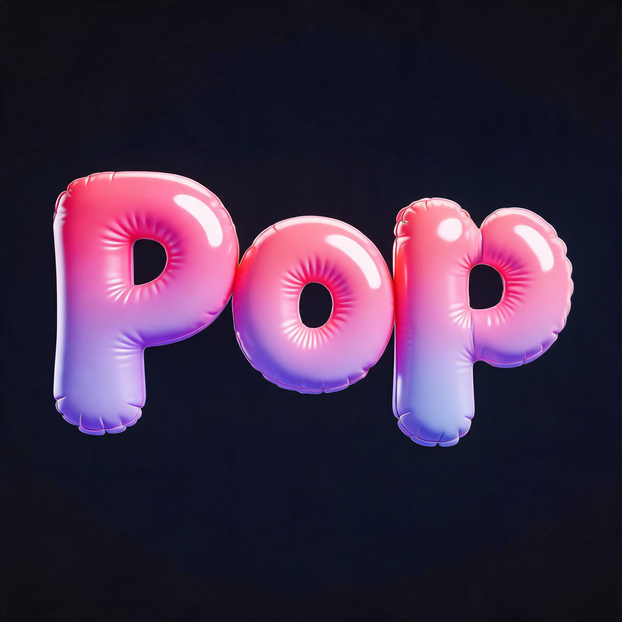 "Pop" — Y2k Bubbly text effect