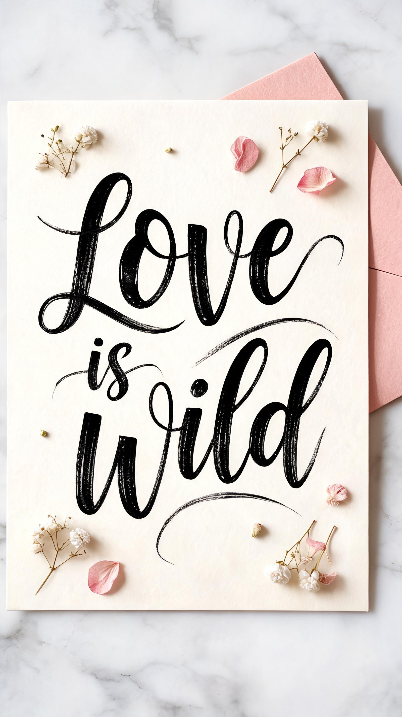 "LOVE IS WILD" — Brush Stroke | AI Text Effect Generator