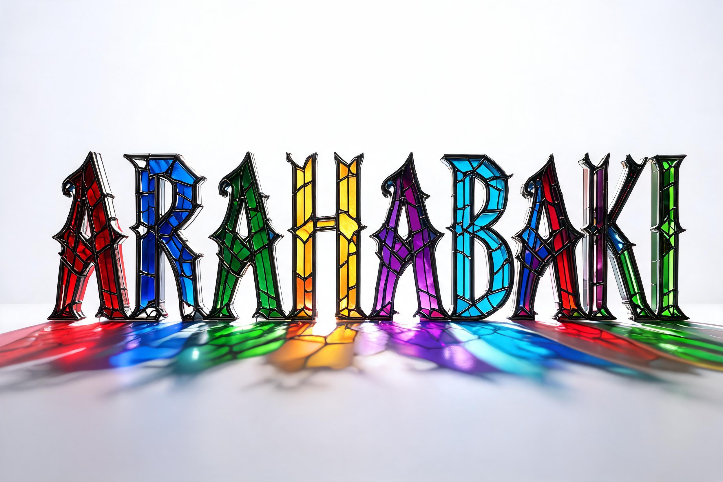 "Arahabaki
" — Glass Color | AI Text Effect Generator
