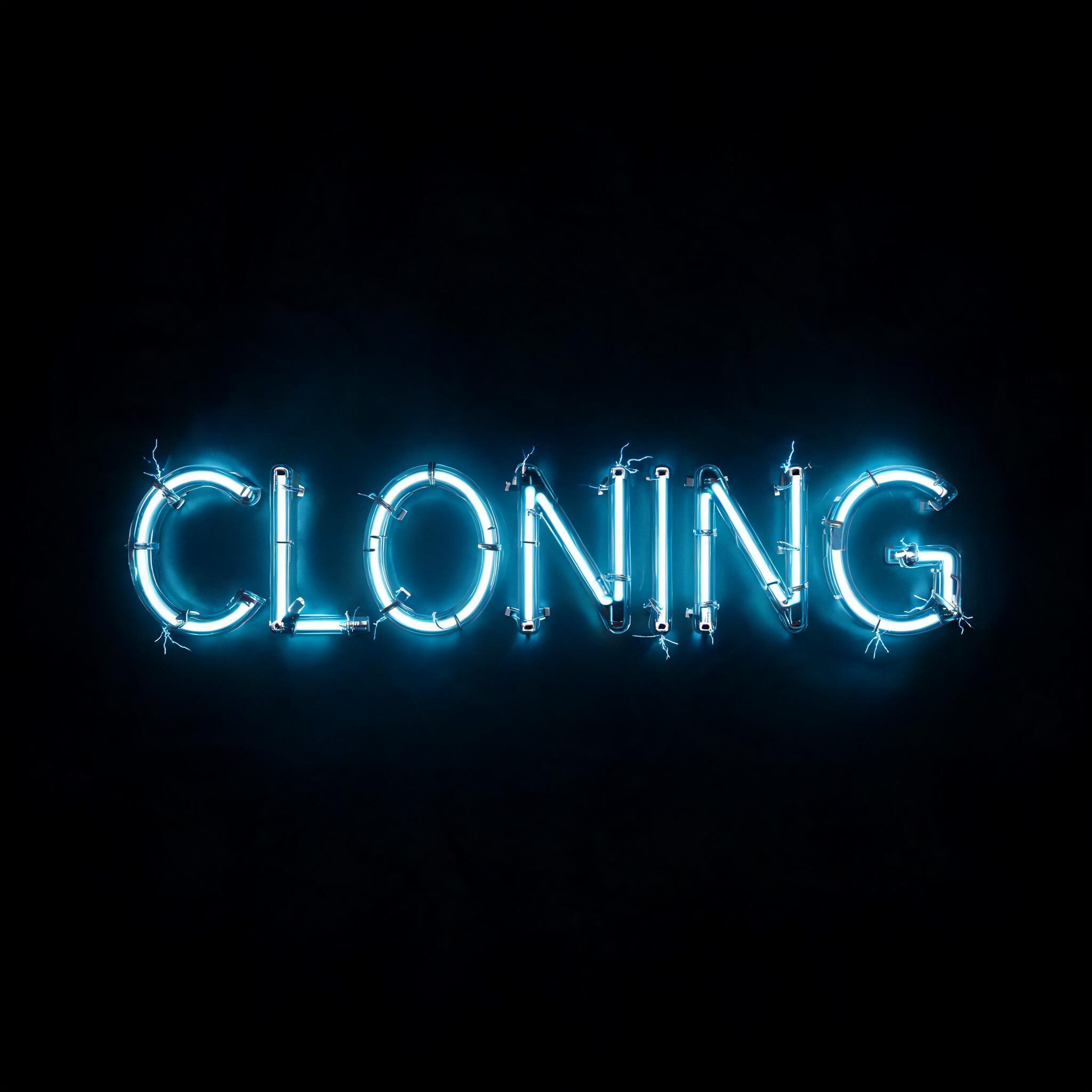"CLONING" — Neon Glow | AI Text Effect Generator