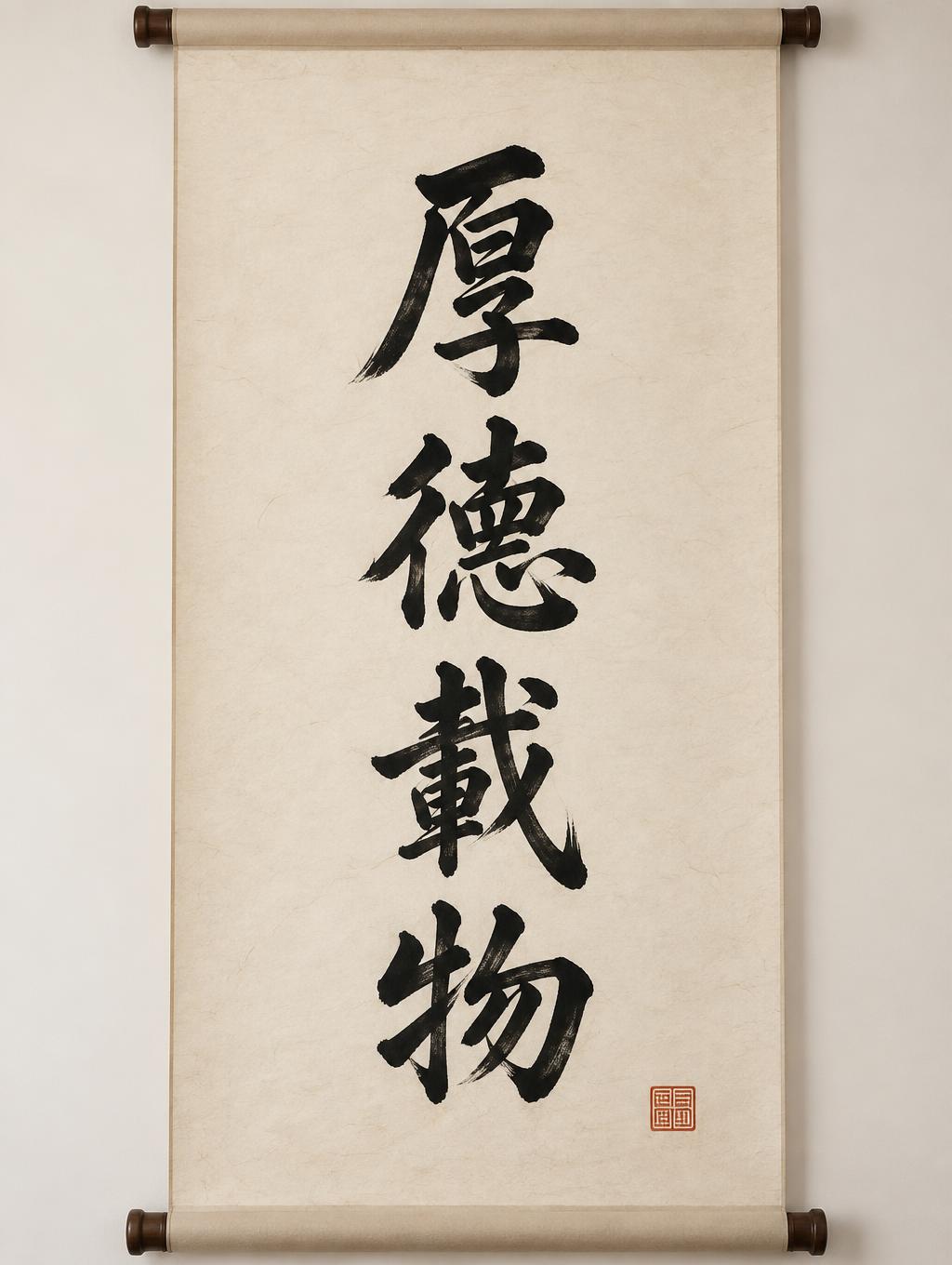 "厚德载物" — Brush Chinese Ink | AI Text Effect Generator