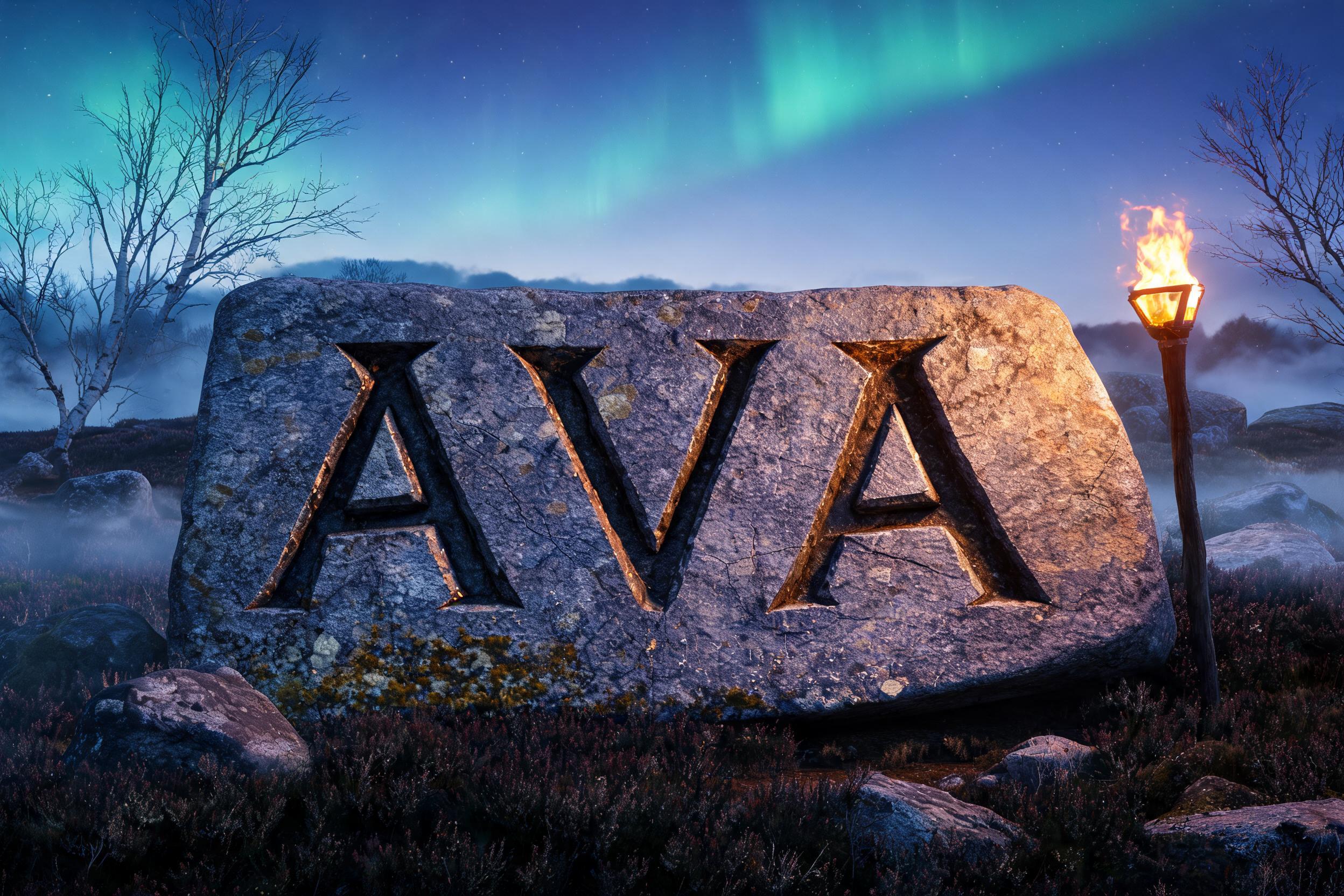 "Ava" — Viking | AI Text Effect Generator