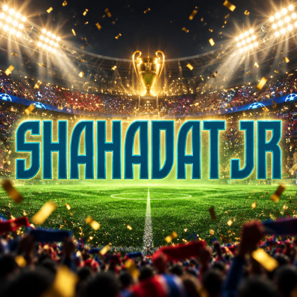 "SHAHADAT JR" — Sports Football | AI Text Effect Generator