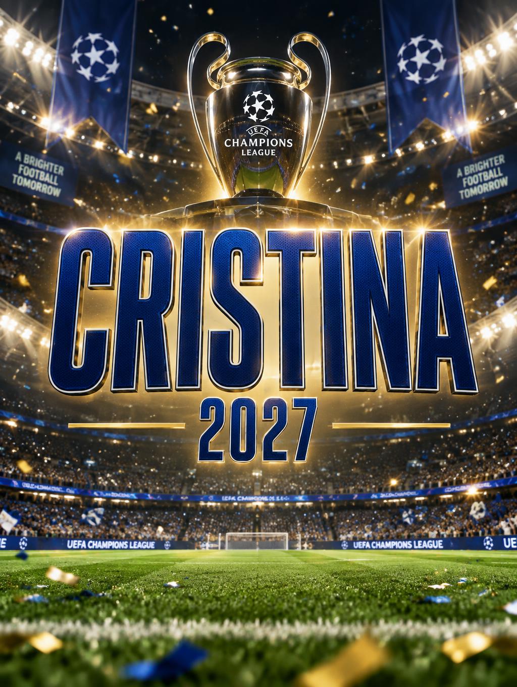 "Cristina 2027" — Sports Football | AI Text Effect Generator