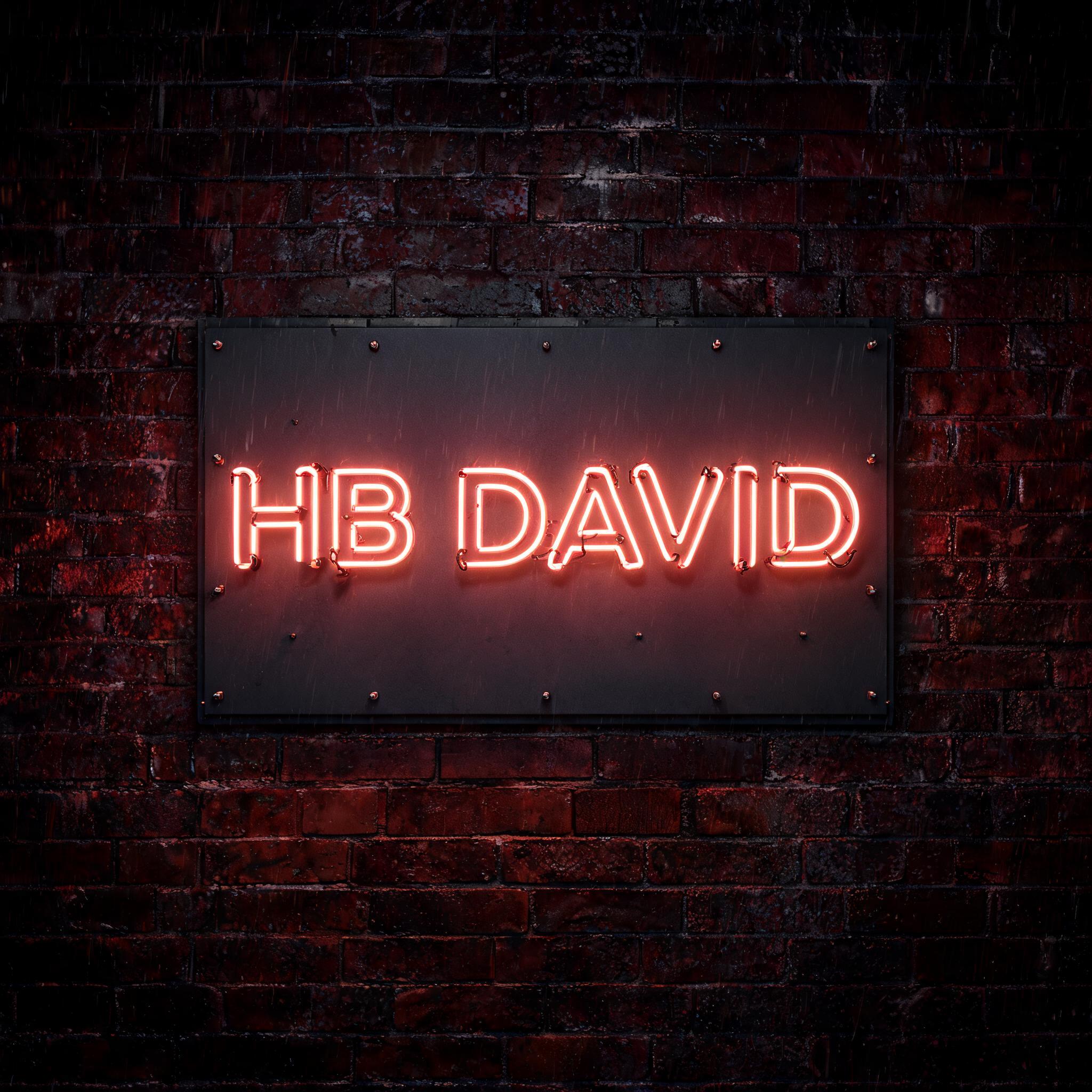 "HB David" — Neon Sign | AI Text Effect Generator