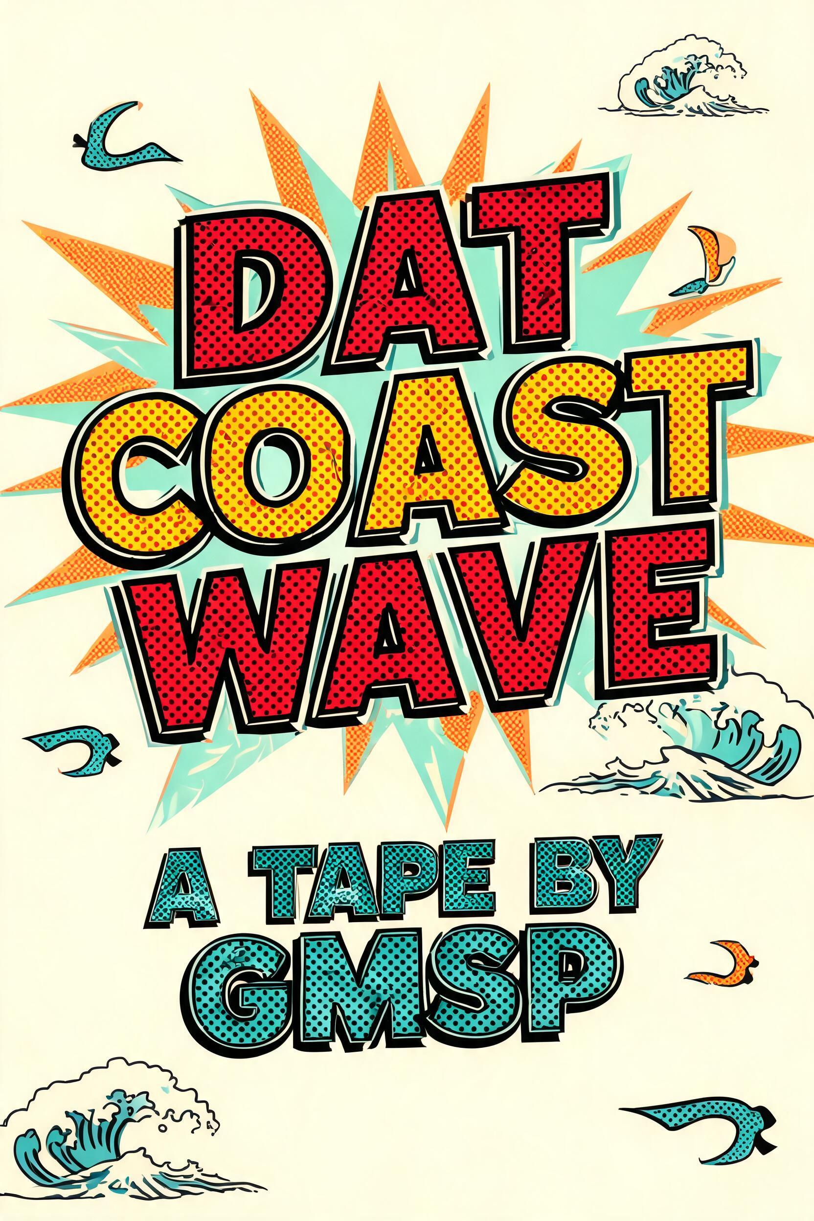 "DAT COAST WAVE A TAPE BY GMMSP" — Retro Pop text effect