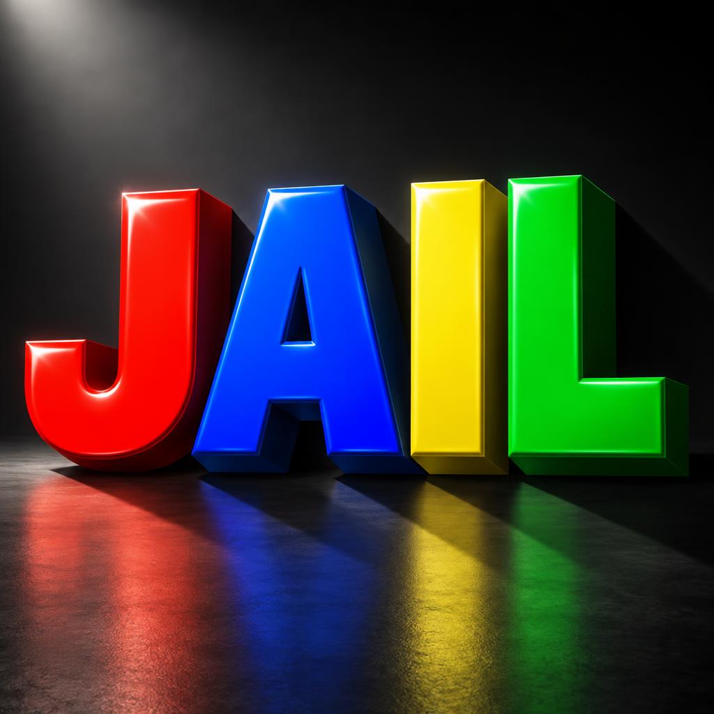 "JAIL" — 3d Bold | AI Text Effect Generator