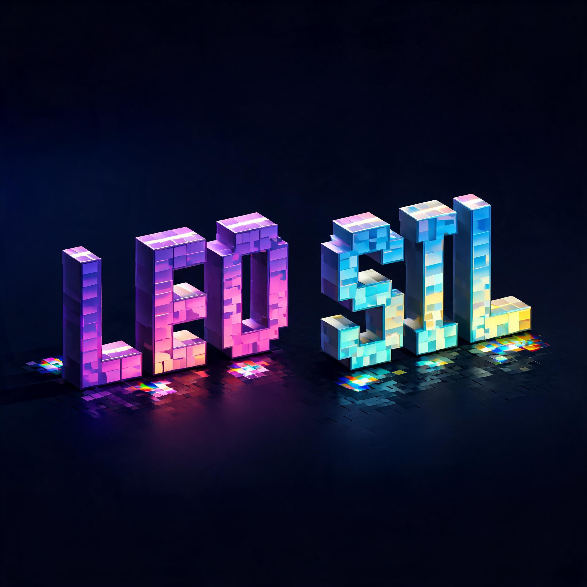 "LEO SIL" — Pixel Art text effect
