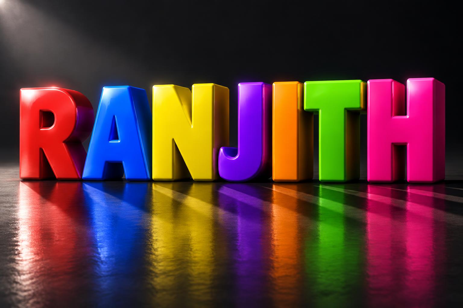 "RANJITH" — 3d Bold | AI Text Effect Generator