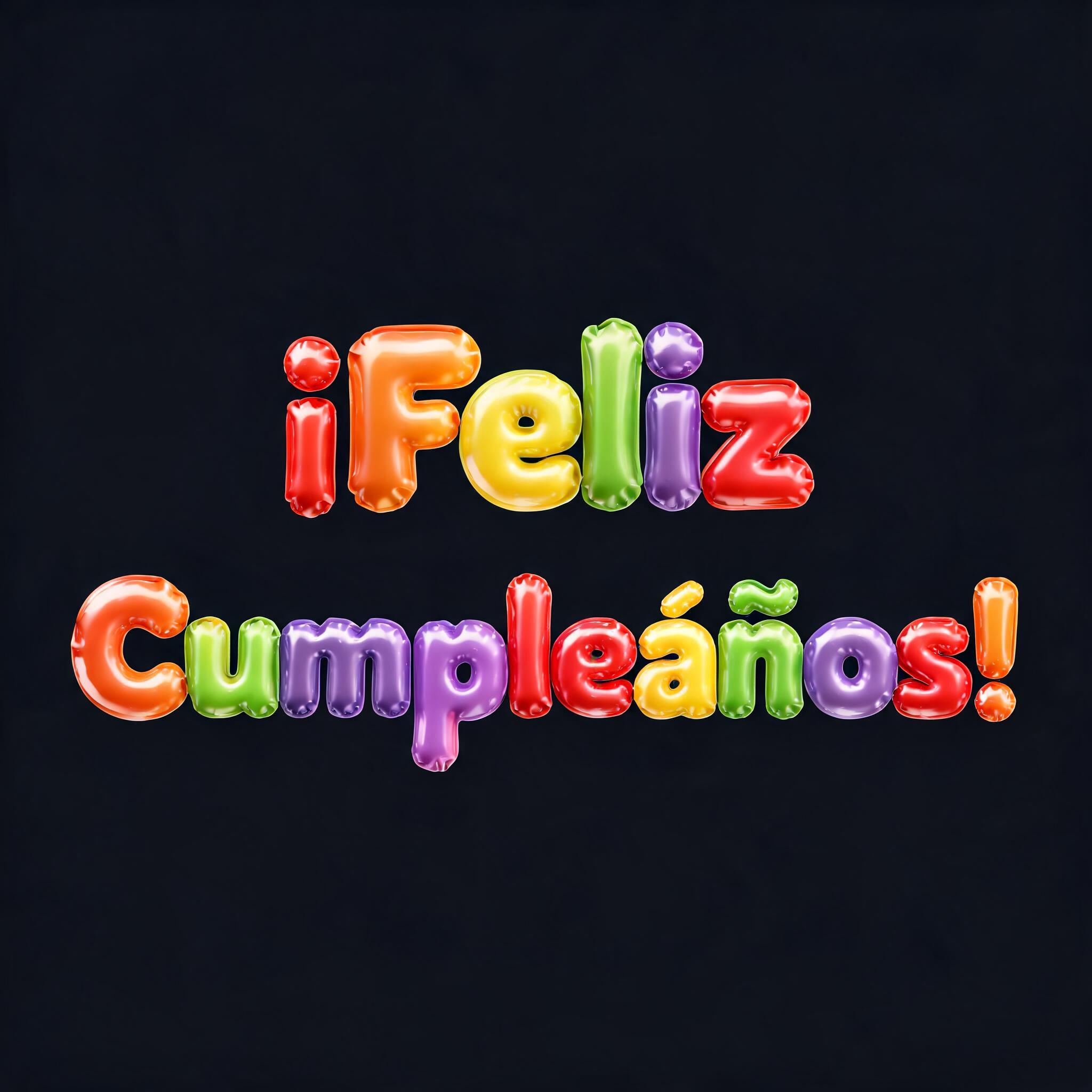 "¡Feliz Cumpleaños!" — Y2k Bubbly | AI Text Effect Generator
