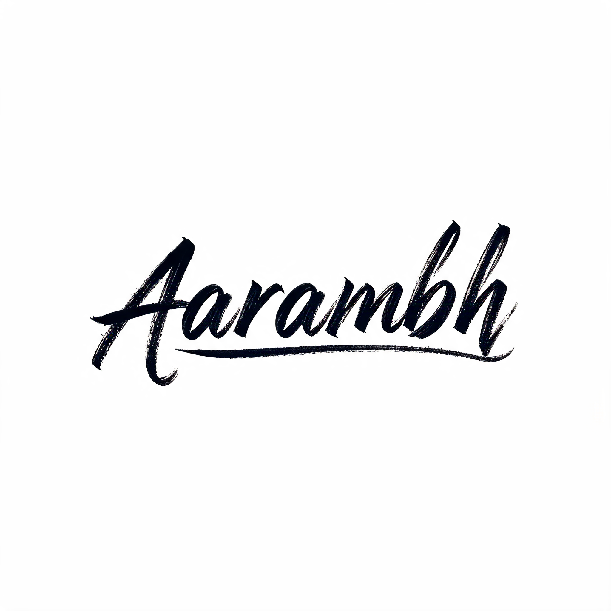 "Aarambh" — Cursive Modern text effect