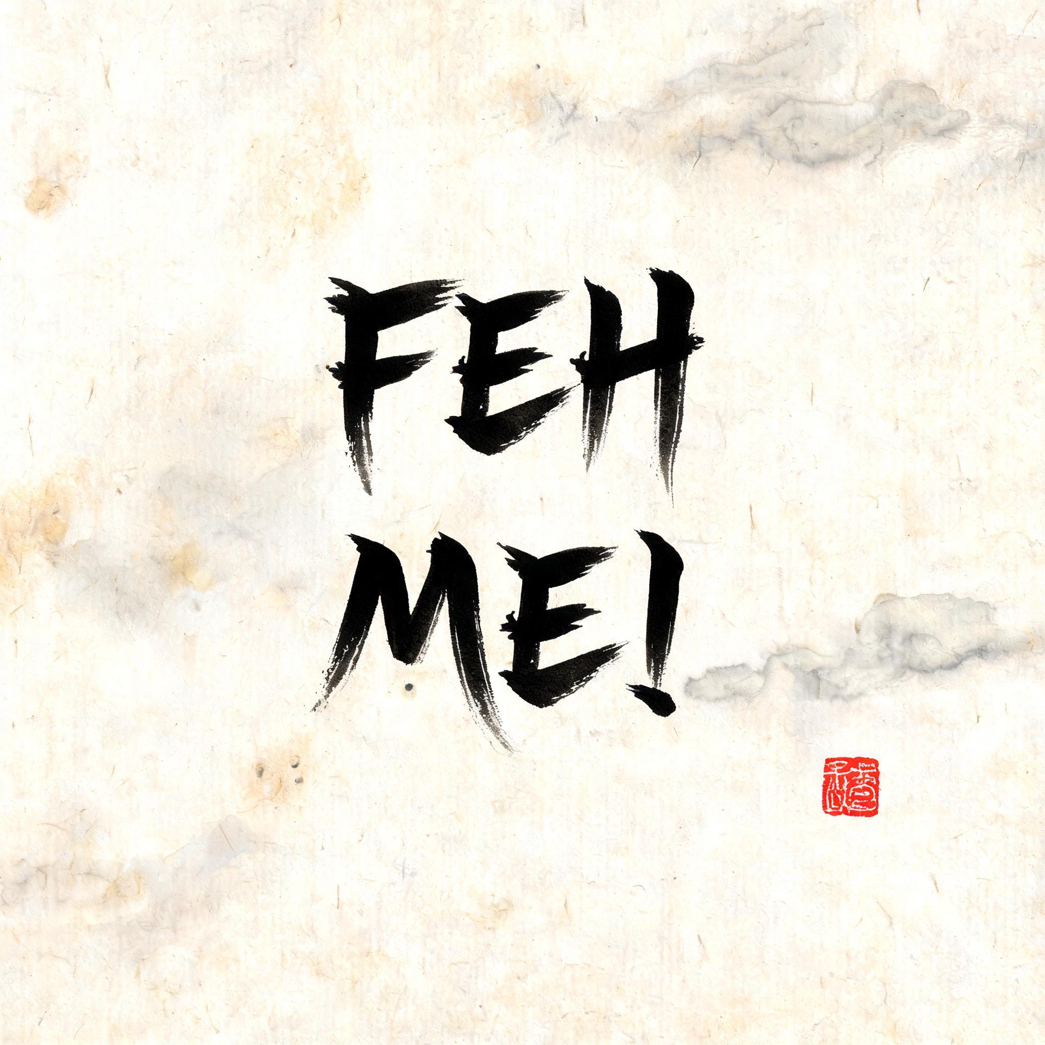 "FEH MEI" — Brush Chinese Ink | AI Text Effect Generator
