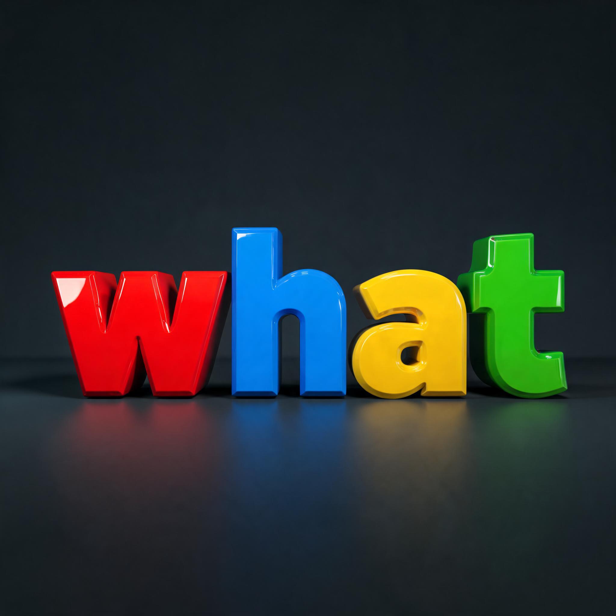 "what" — 3d Bold | AI Text Effect Generator