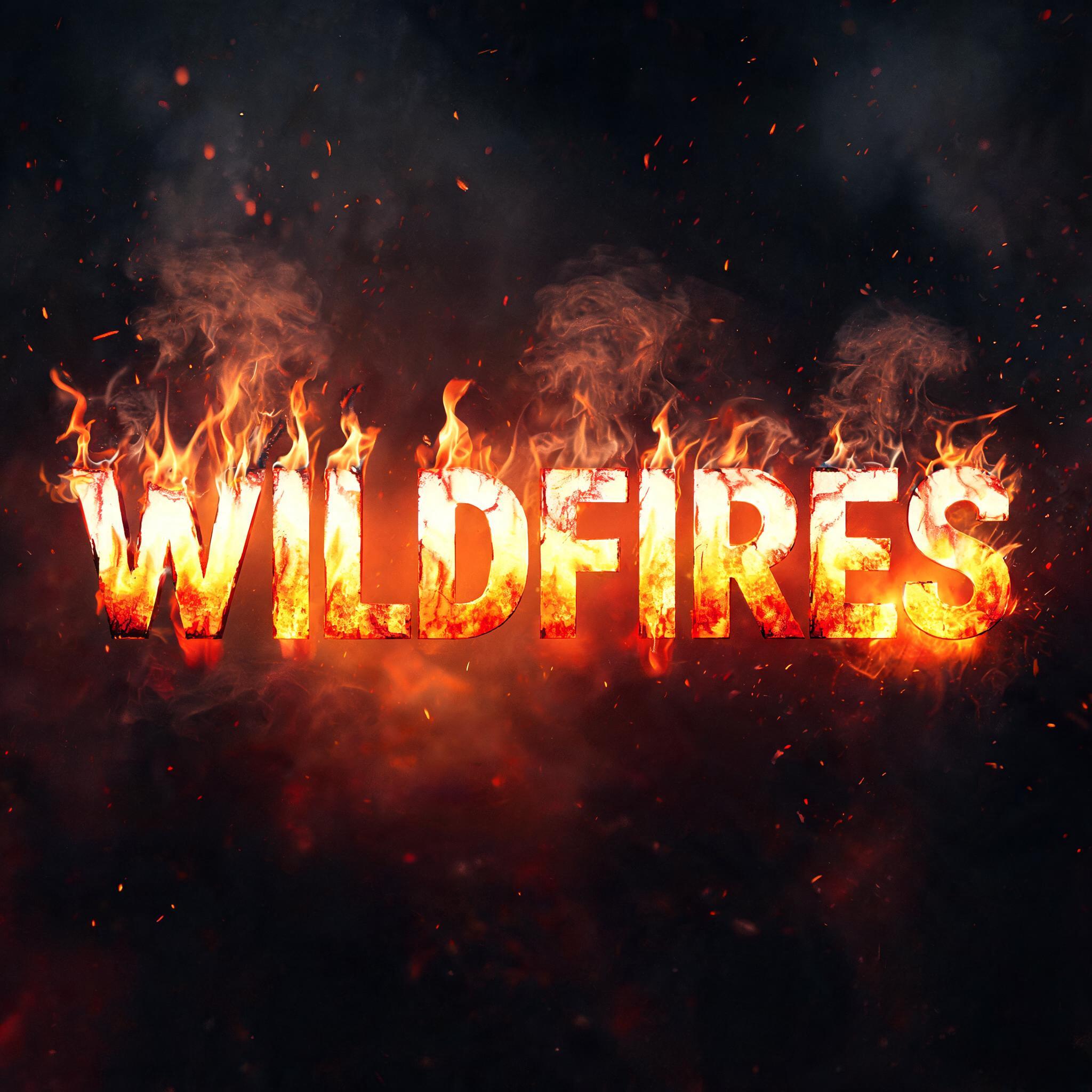 "WILDFIRES" — Fire Smoke | AI Text Effect Generator
